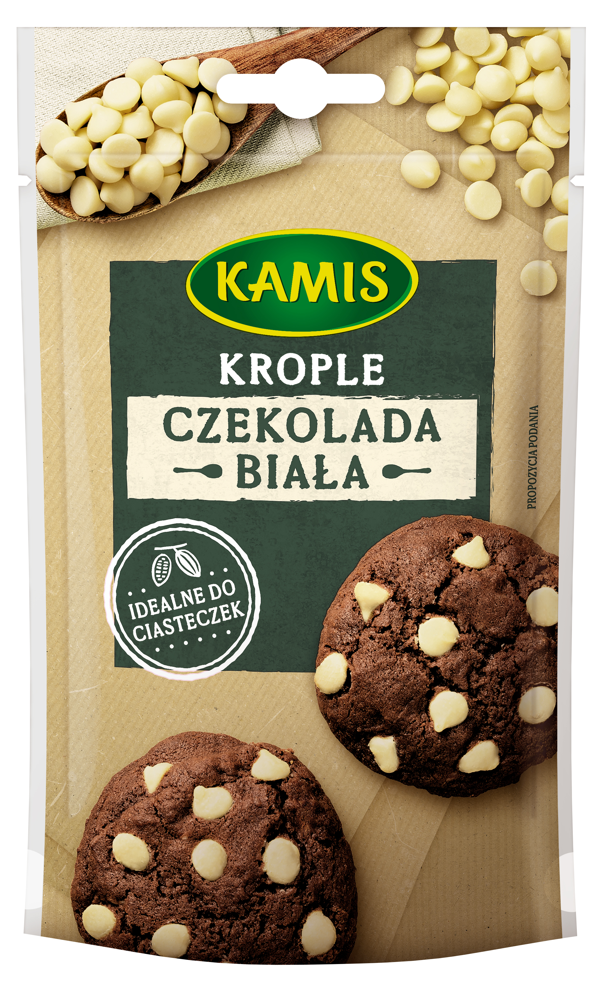Kamis Krople Z Białej Czekolady 100G