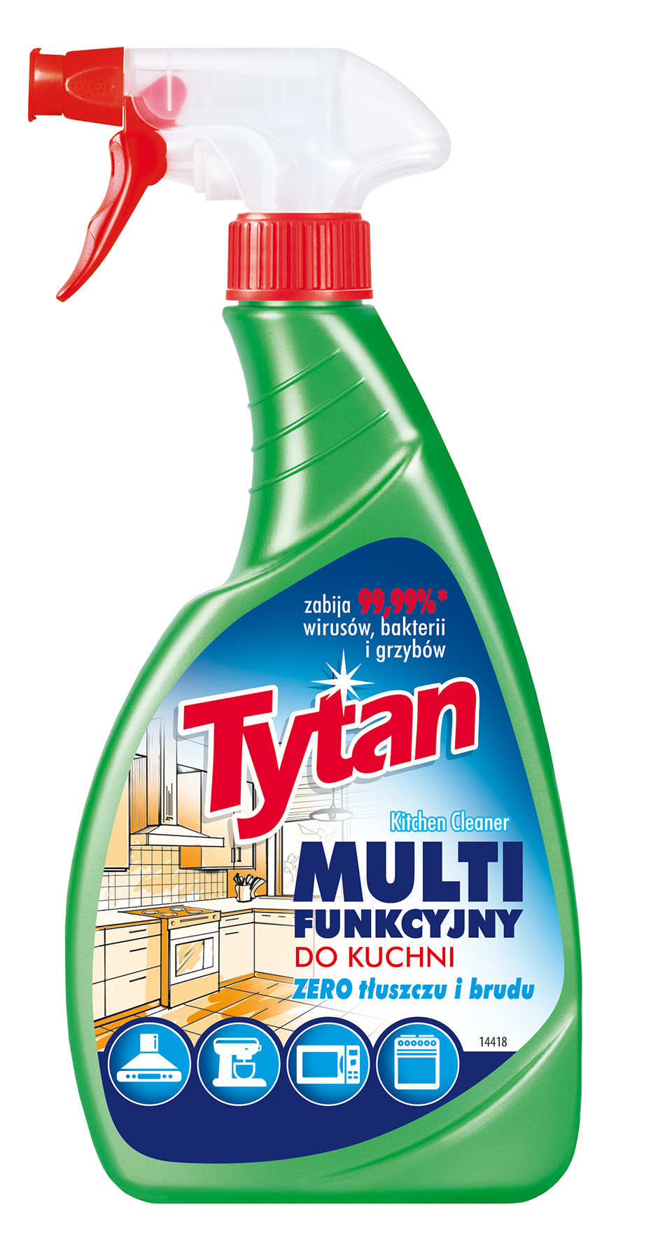 Płyn Do Mycia Kuchni Tytan Dezynfekujący Ekspert W Kuchni Spray 500G