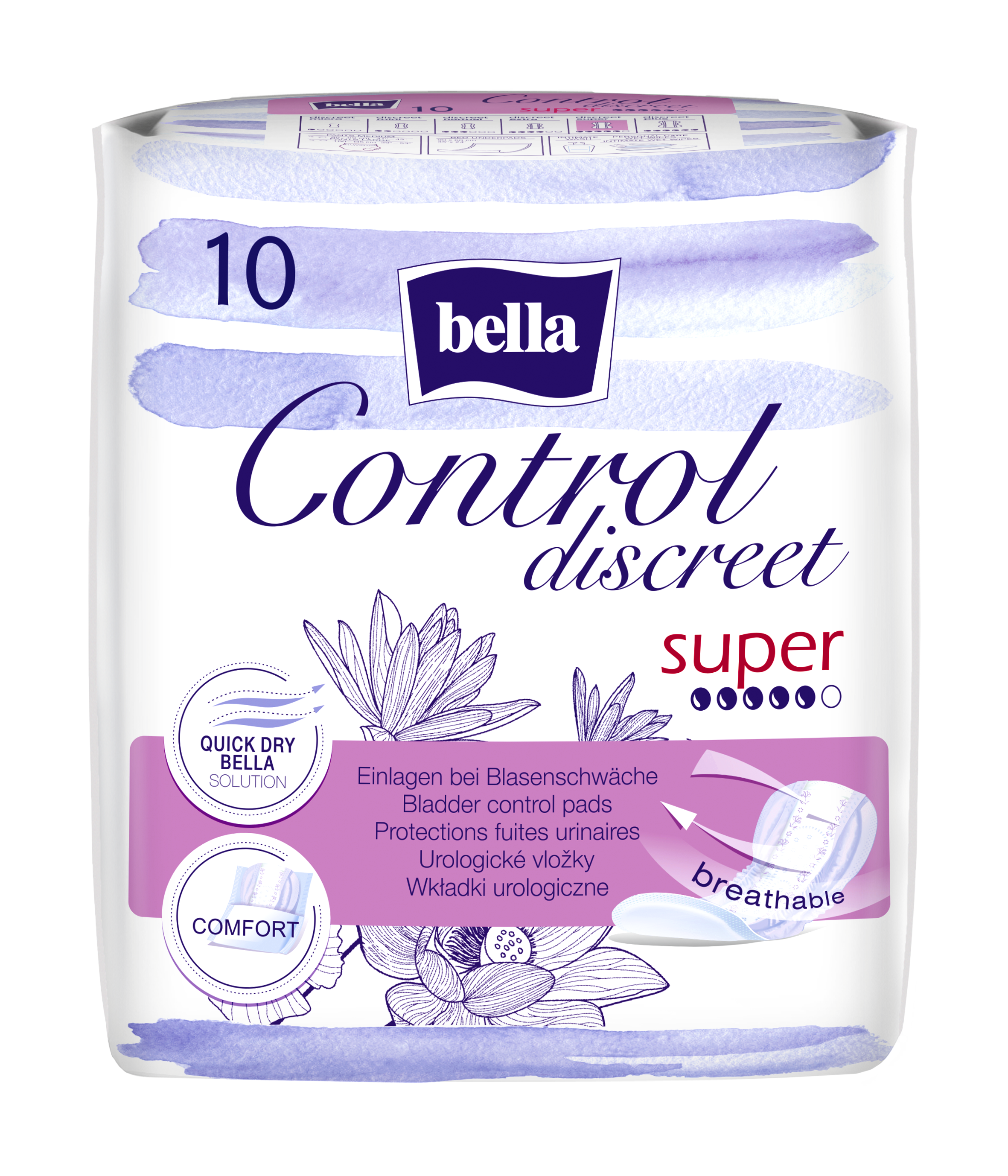 Wkładki Urologiczne Bella Control Discreet Super 10Szt.