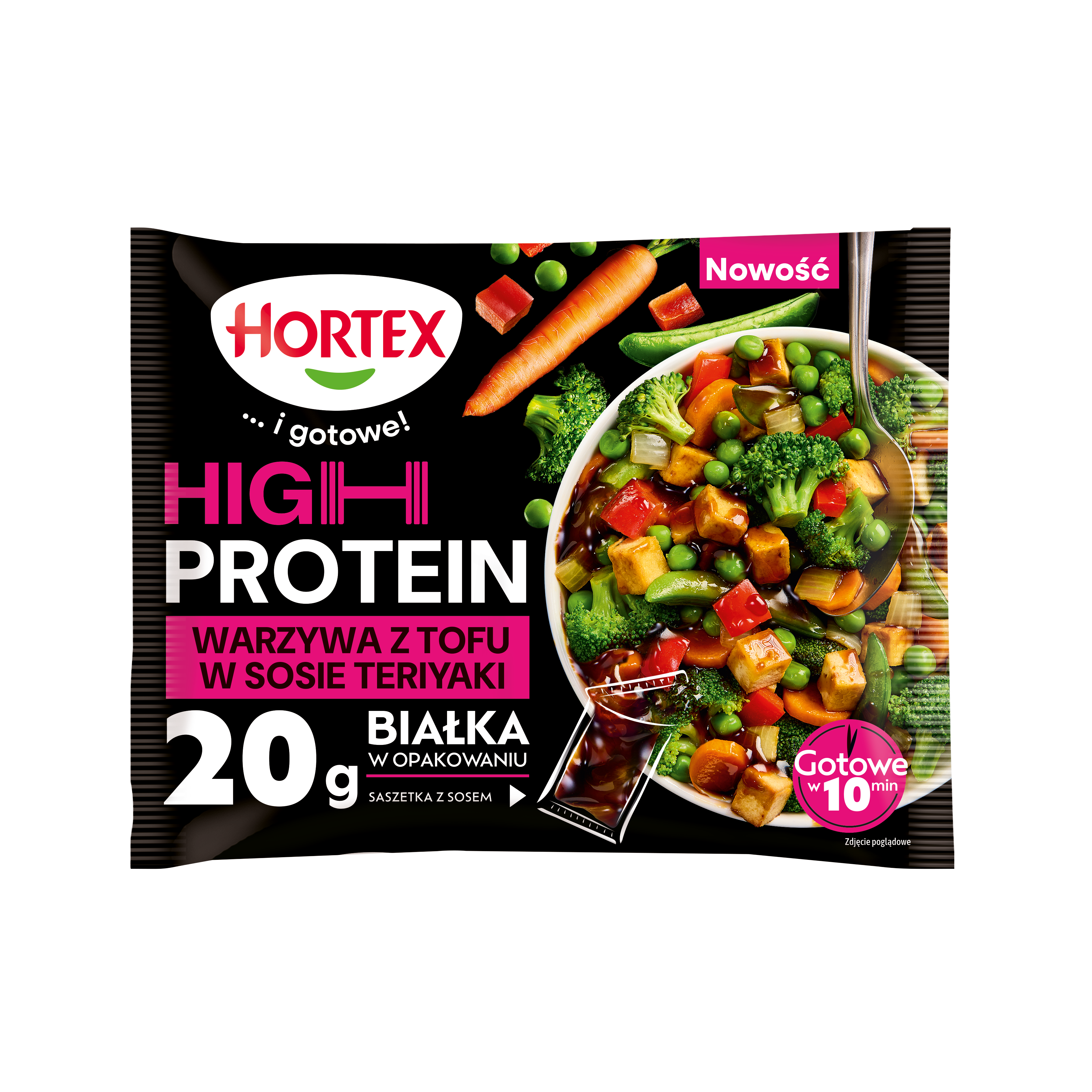Hortex Warzywa Z Tofu W Sosie Teriyaki High Protein 450G