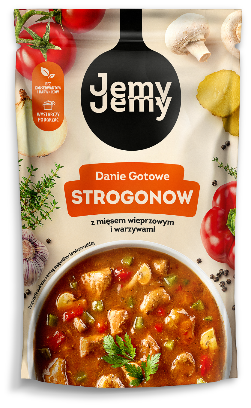 Jemyjemy Danie Gotowe Strogonow Z Mięsem Wieprzowym I Warzywami 360G