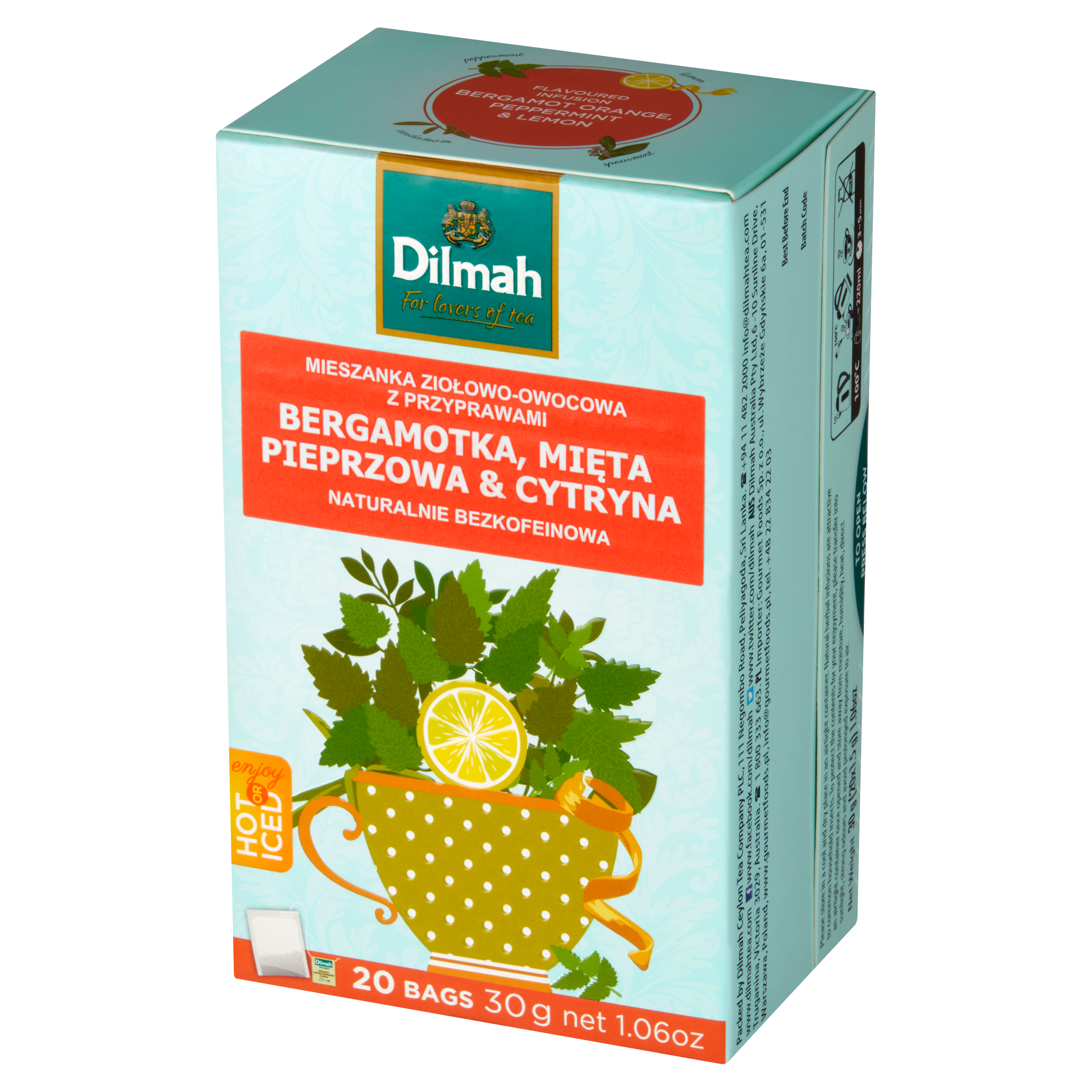 Dilmah Bergamot Orange, Peppermint & Lemon [20X1,5G]