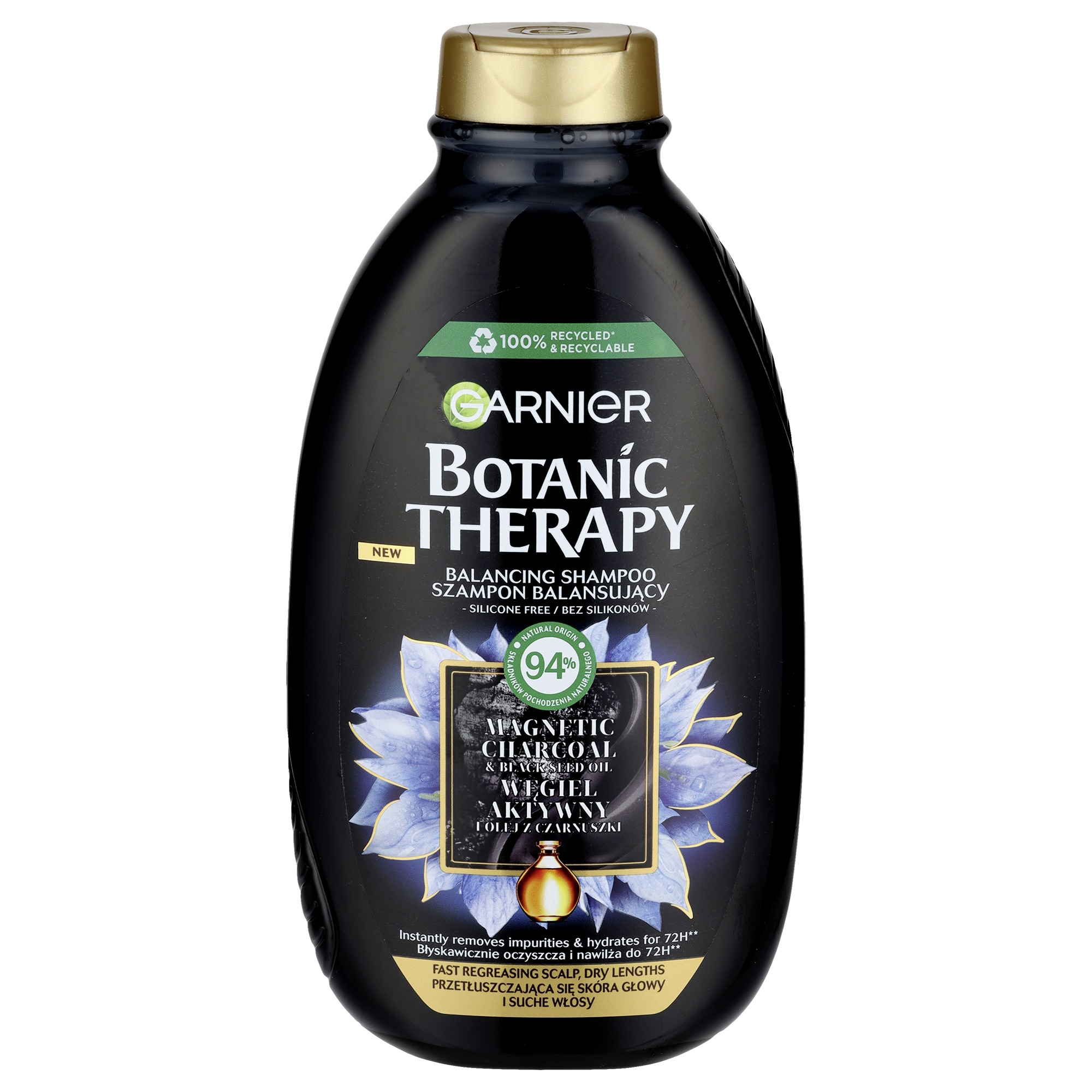 Garnier Botanic Therapy Węgiel Aktywny I Olej Z Czarnuszki Szampon Do Włosów 400 Ml