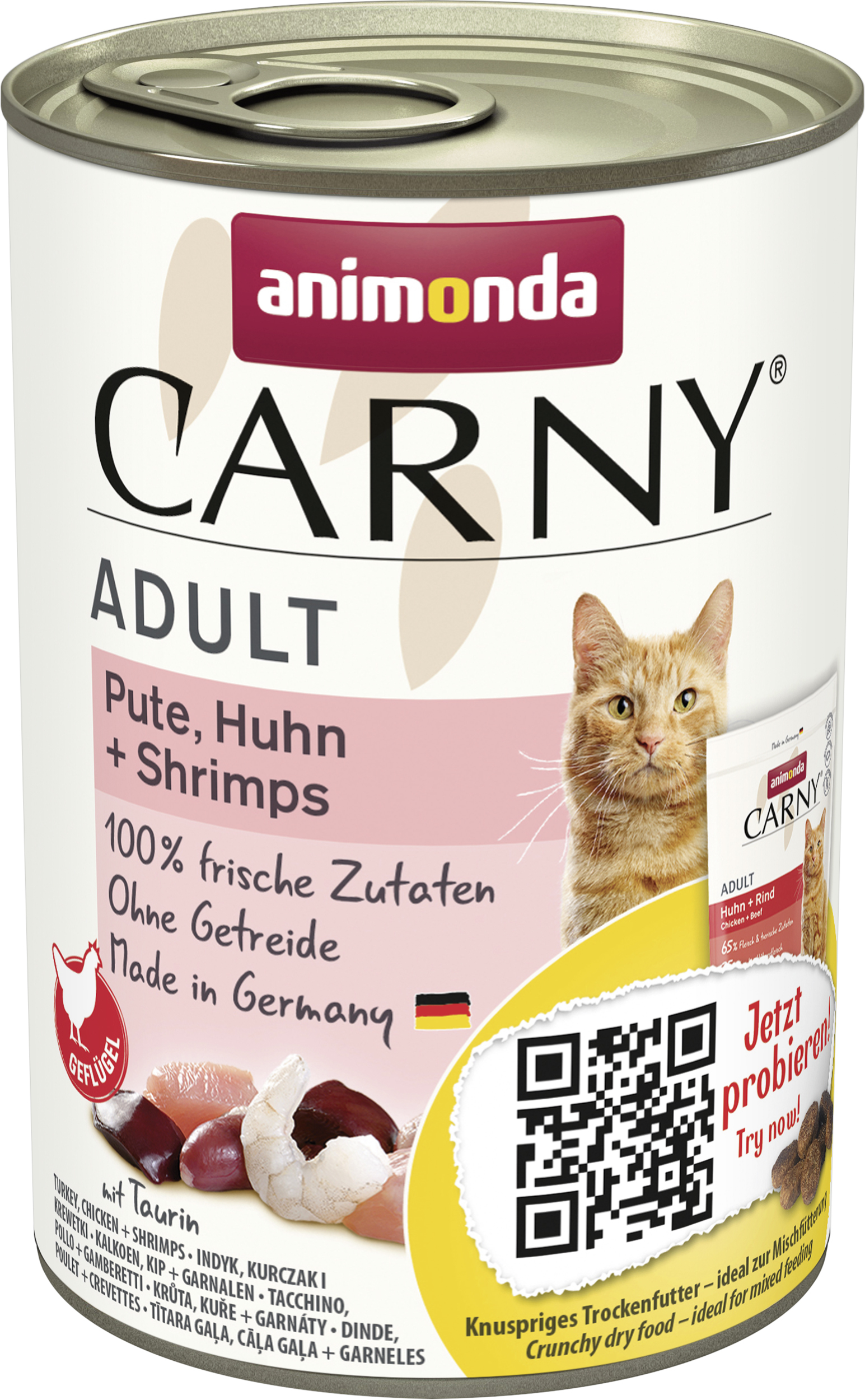 Animonda Carny Adult Indyk, Kurczak + Krewetki 400G