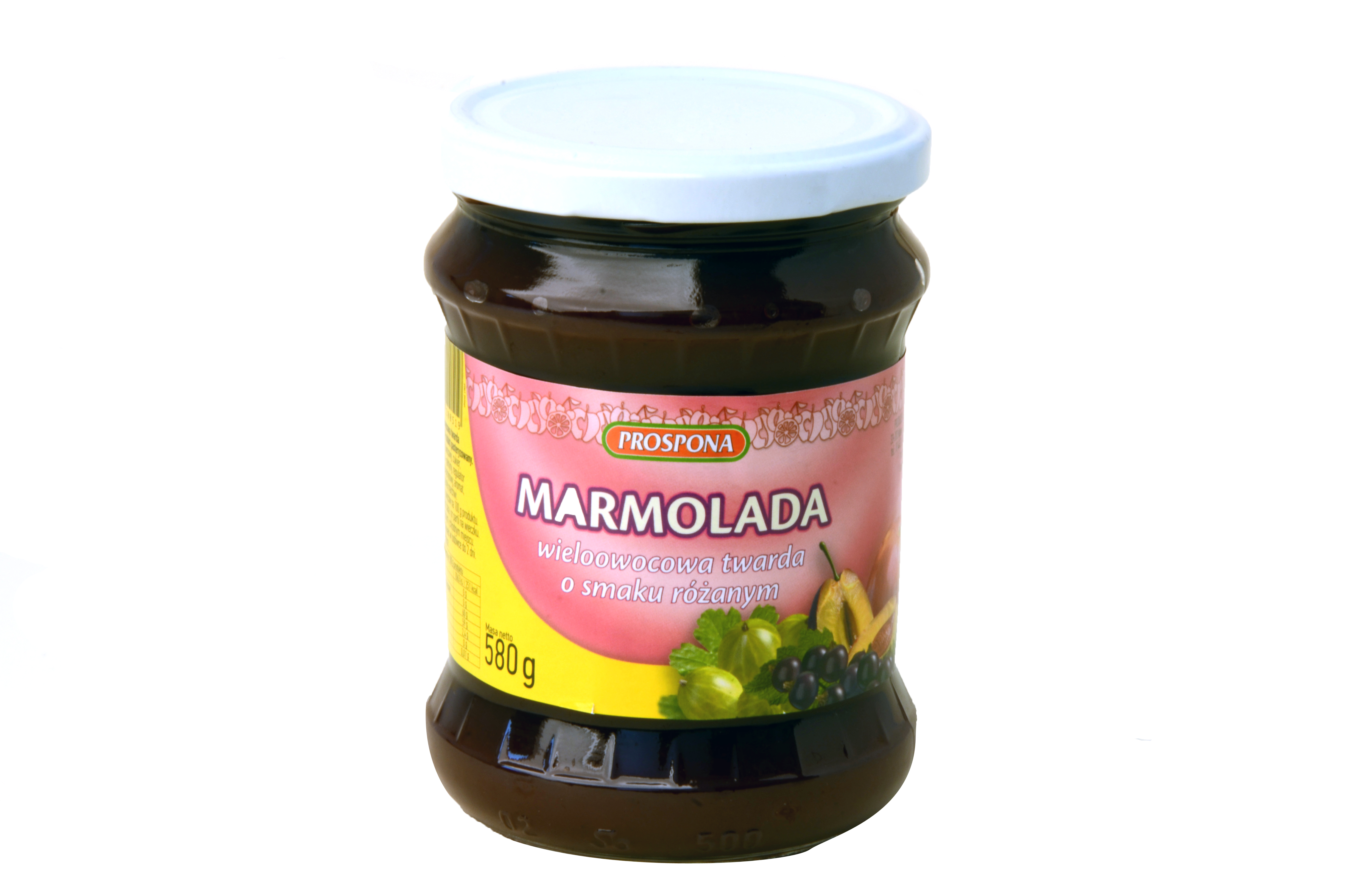 Prospona Marmolada Wieloowocowa Twarda O Smaku Różanym 580G