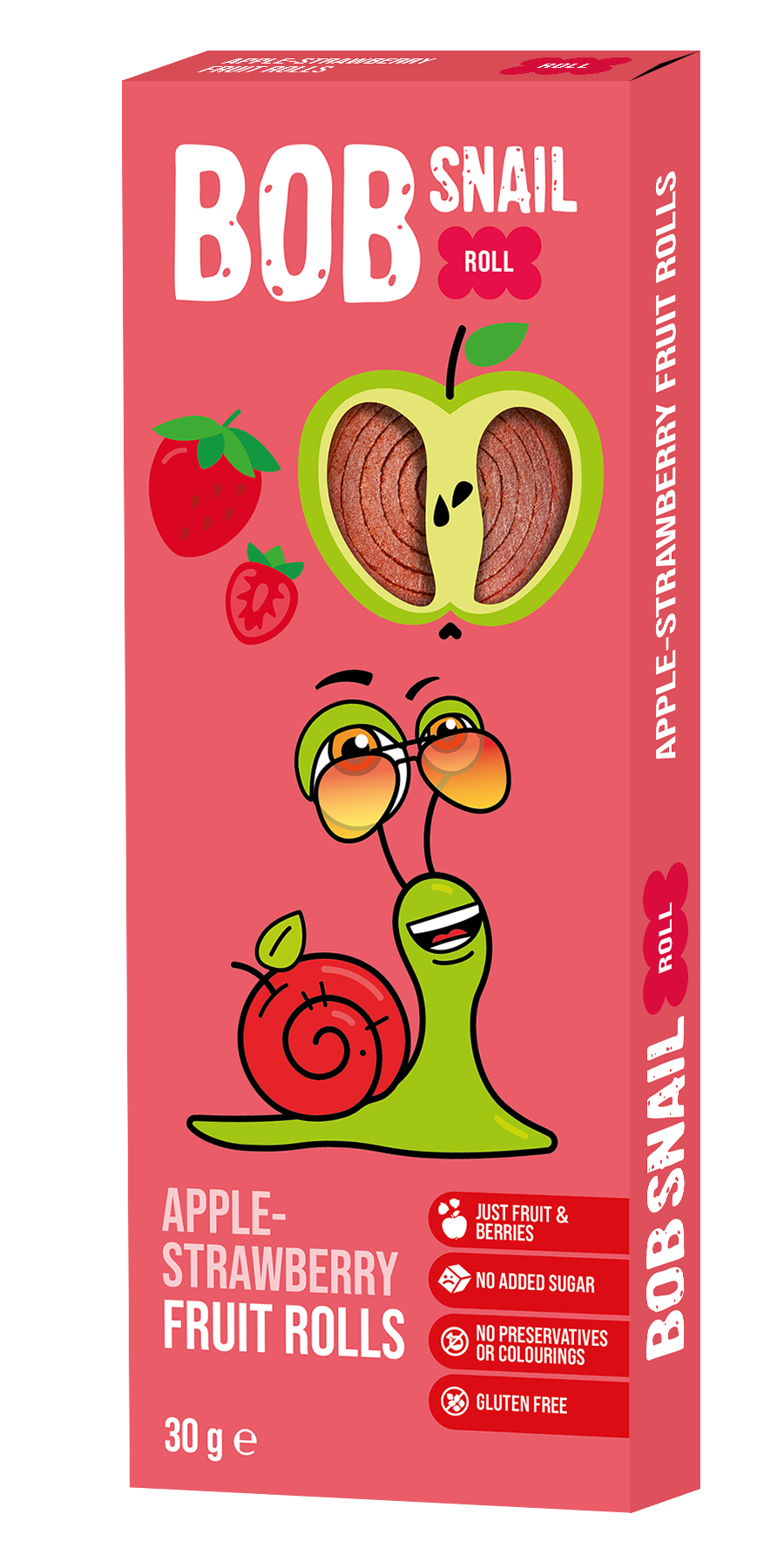 Bob Snail Roll Jabłko-Truskawka 30G