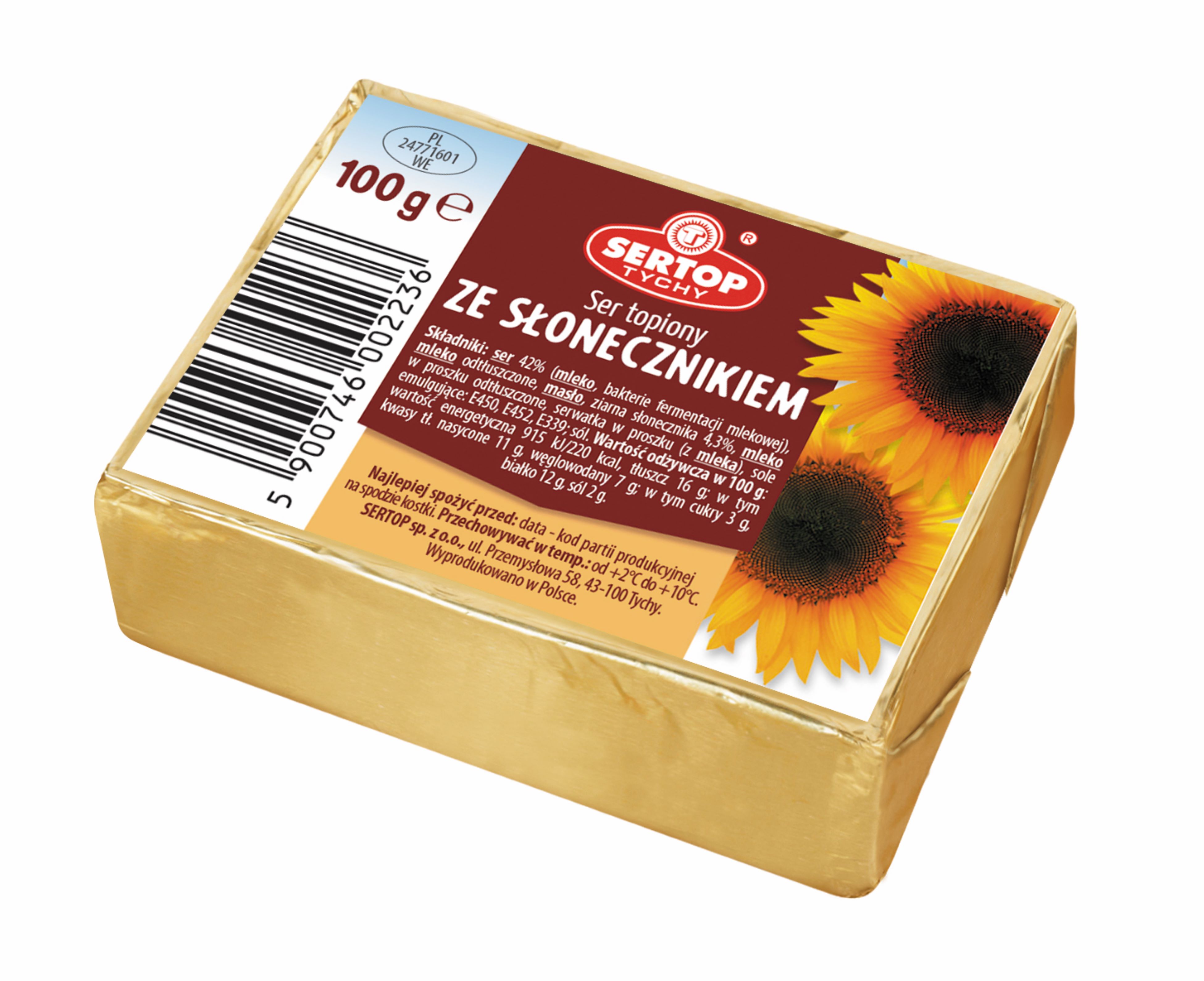 Ser Topiony Ze Słonecznikiem 100 G