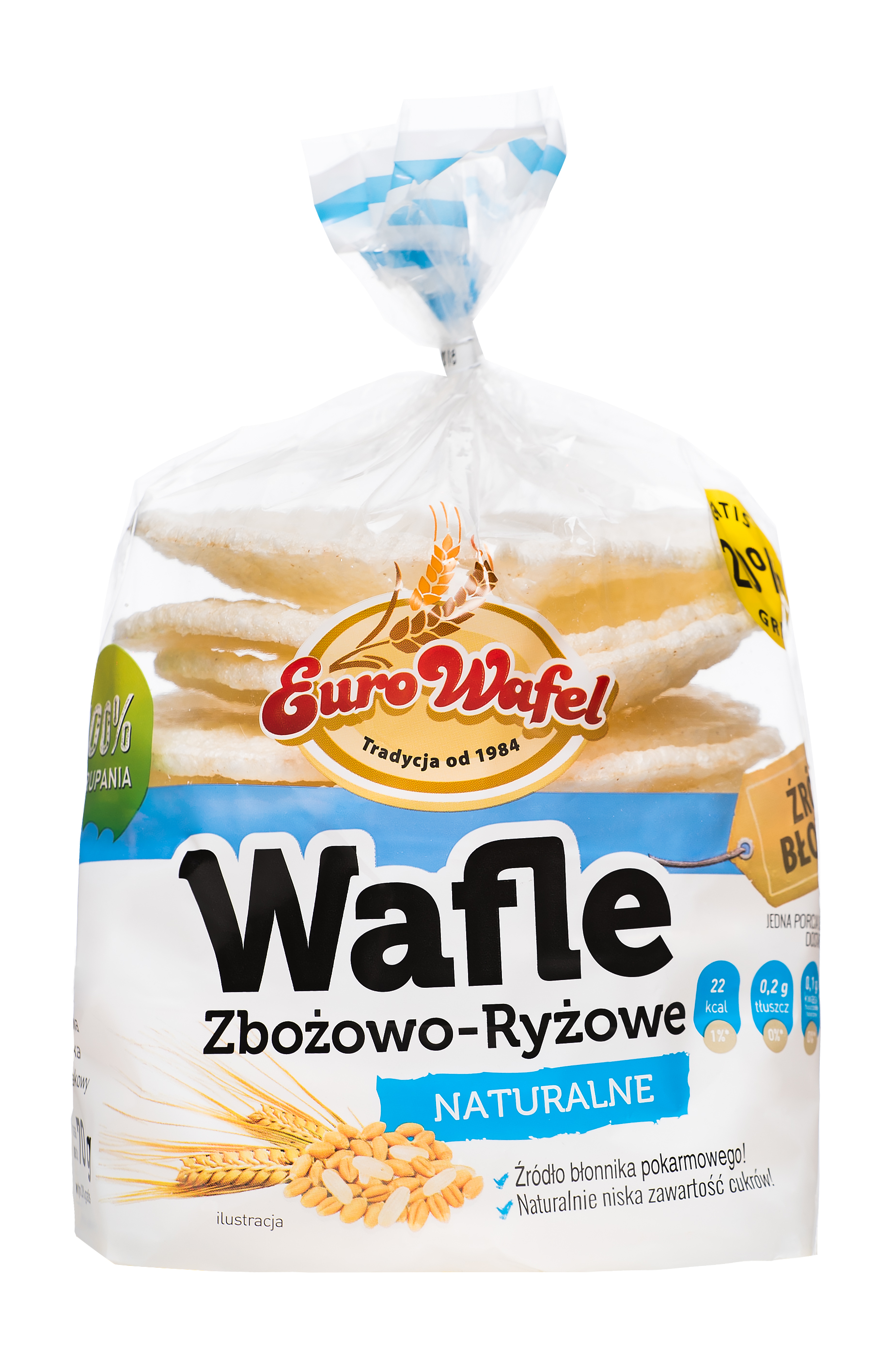 Eurowafel Wafle Zbożowo-Ryżowe 70G