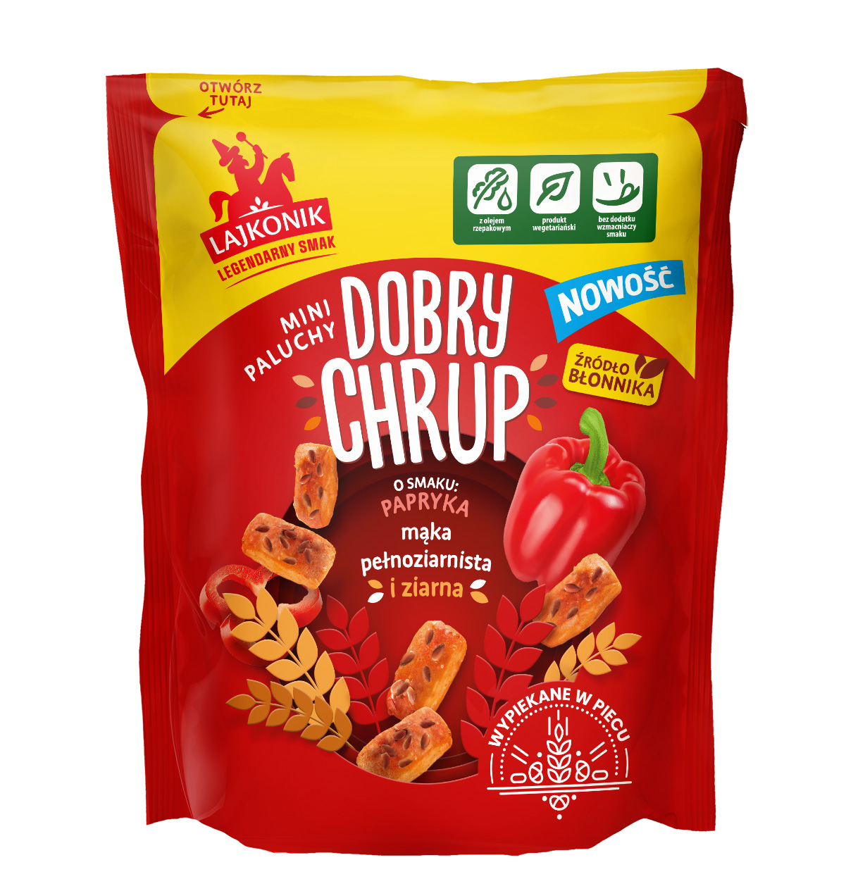 Lajkonik Dobry Chrup Mini Paluchy Papryka 100G