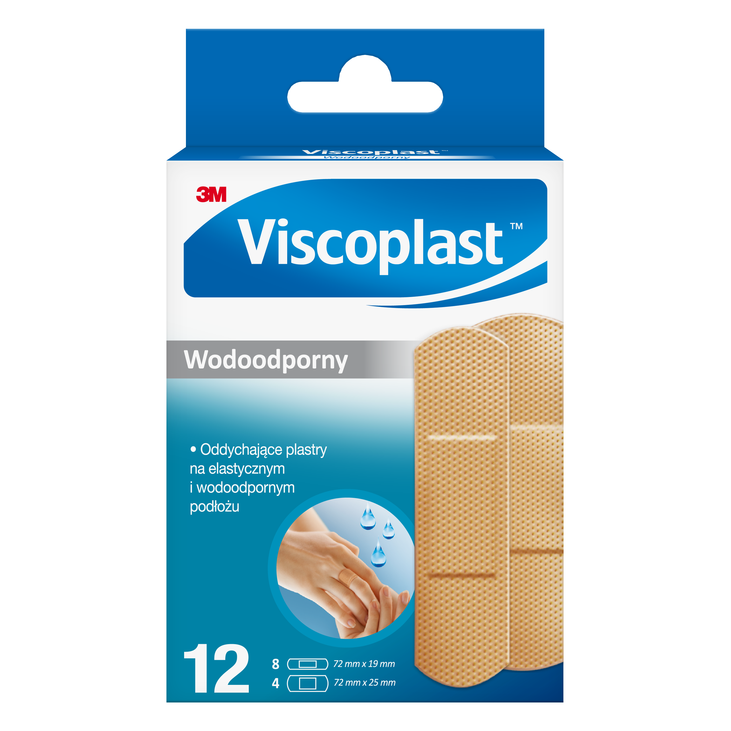 Viscoplast™ Wodoodporny, Plastry, 2 Rozmiary, Pudełko/12 Szt.