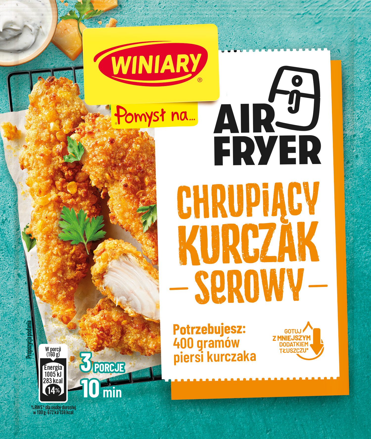 Winiary Pomysł Na... Chrupiący Kurczak Serowy 70G
