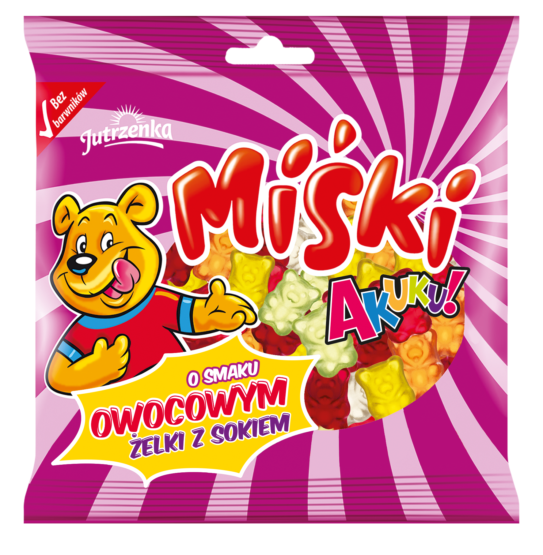 Jutrzenka Akuku! Miśki Żelki O Smaku Owocowym 90 G
