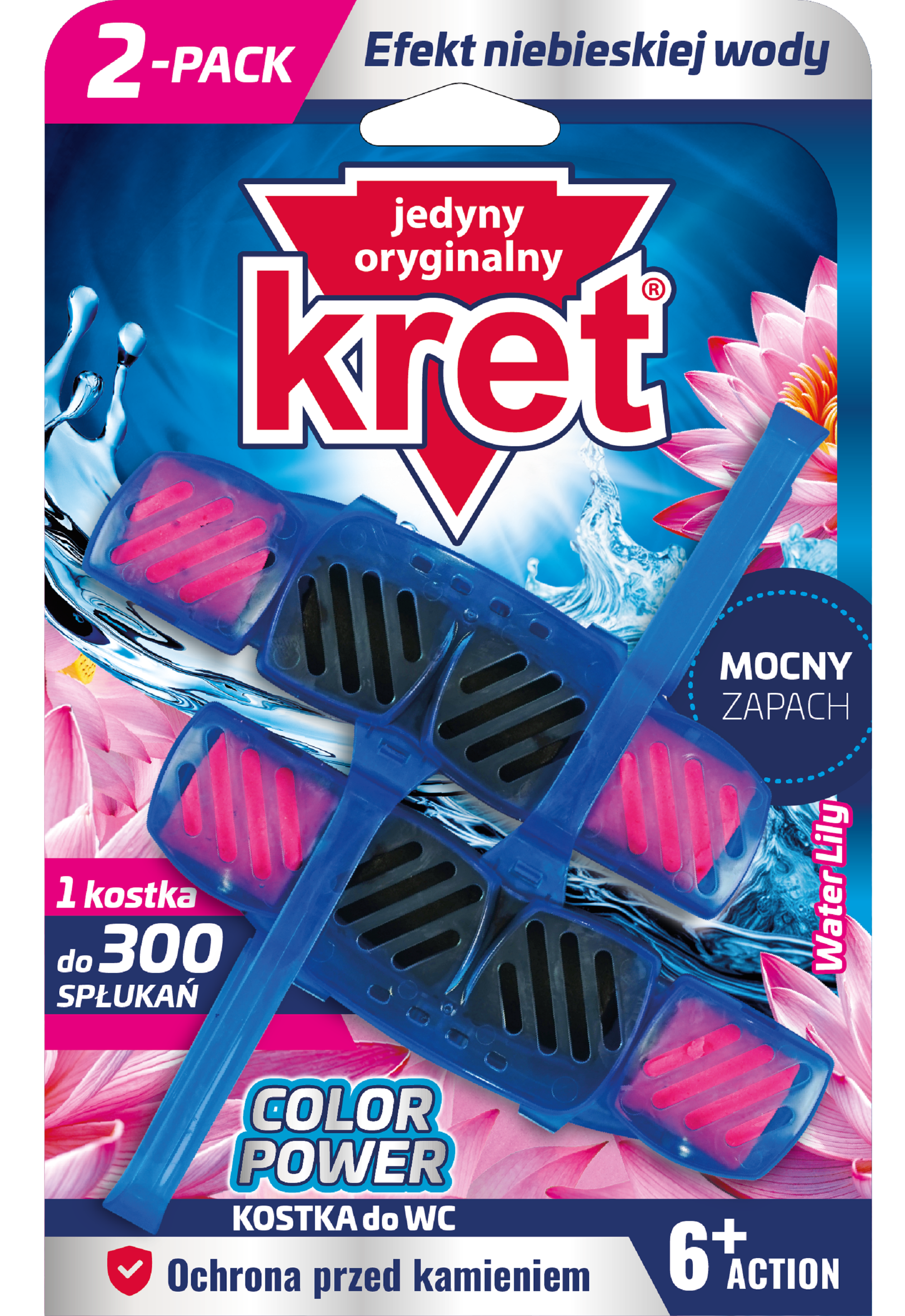 Kret Kostka Wc Color Power Water Lily 2X40G