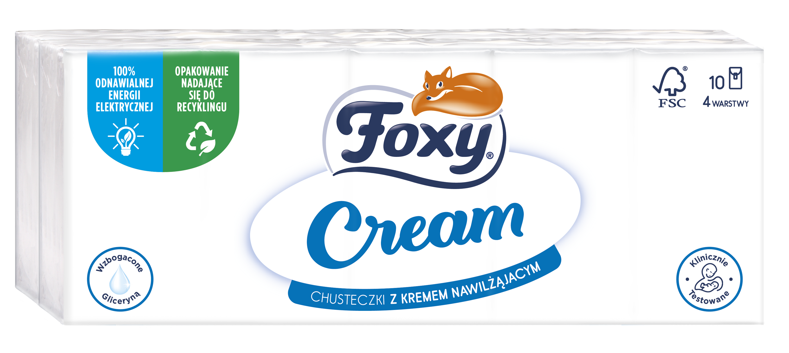 Chusteczki Higieniczne Foxy Cream 10Szt. Po 10
