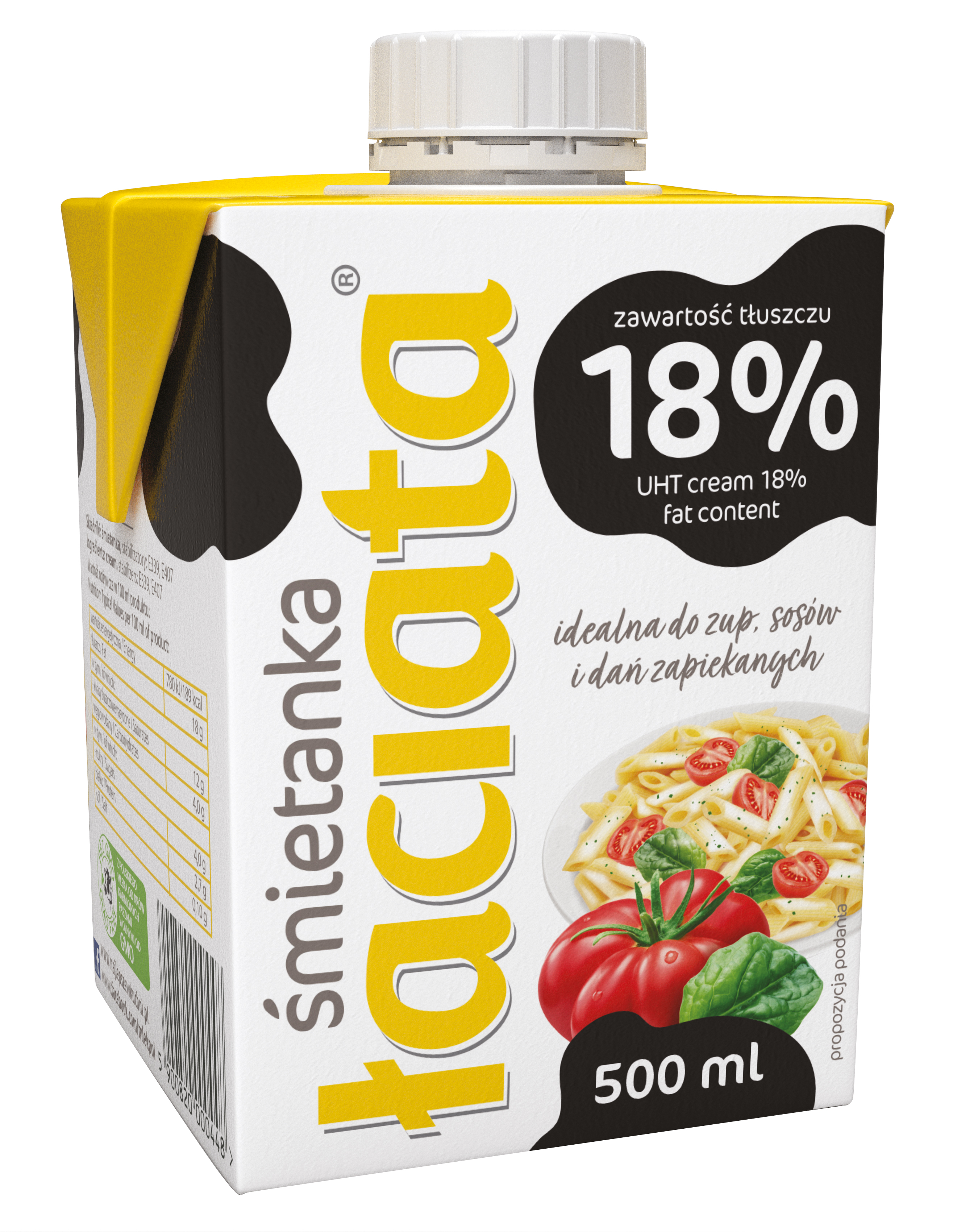 Śmietanka Uht Łaciata 18% 500 Ml