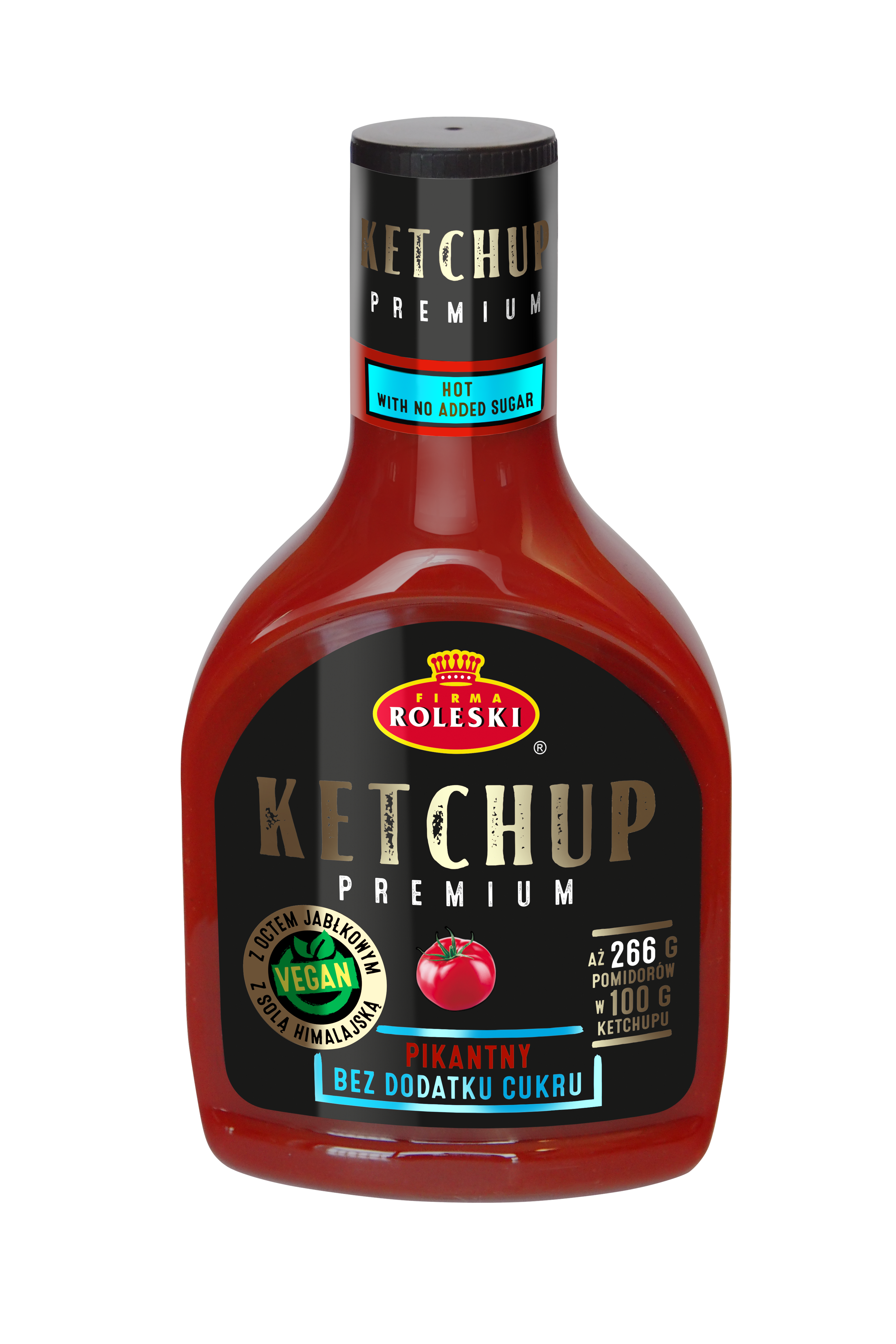 Roleski Ketchup Pikantny Premium Bez Dodatku Cukru 425G
