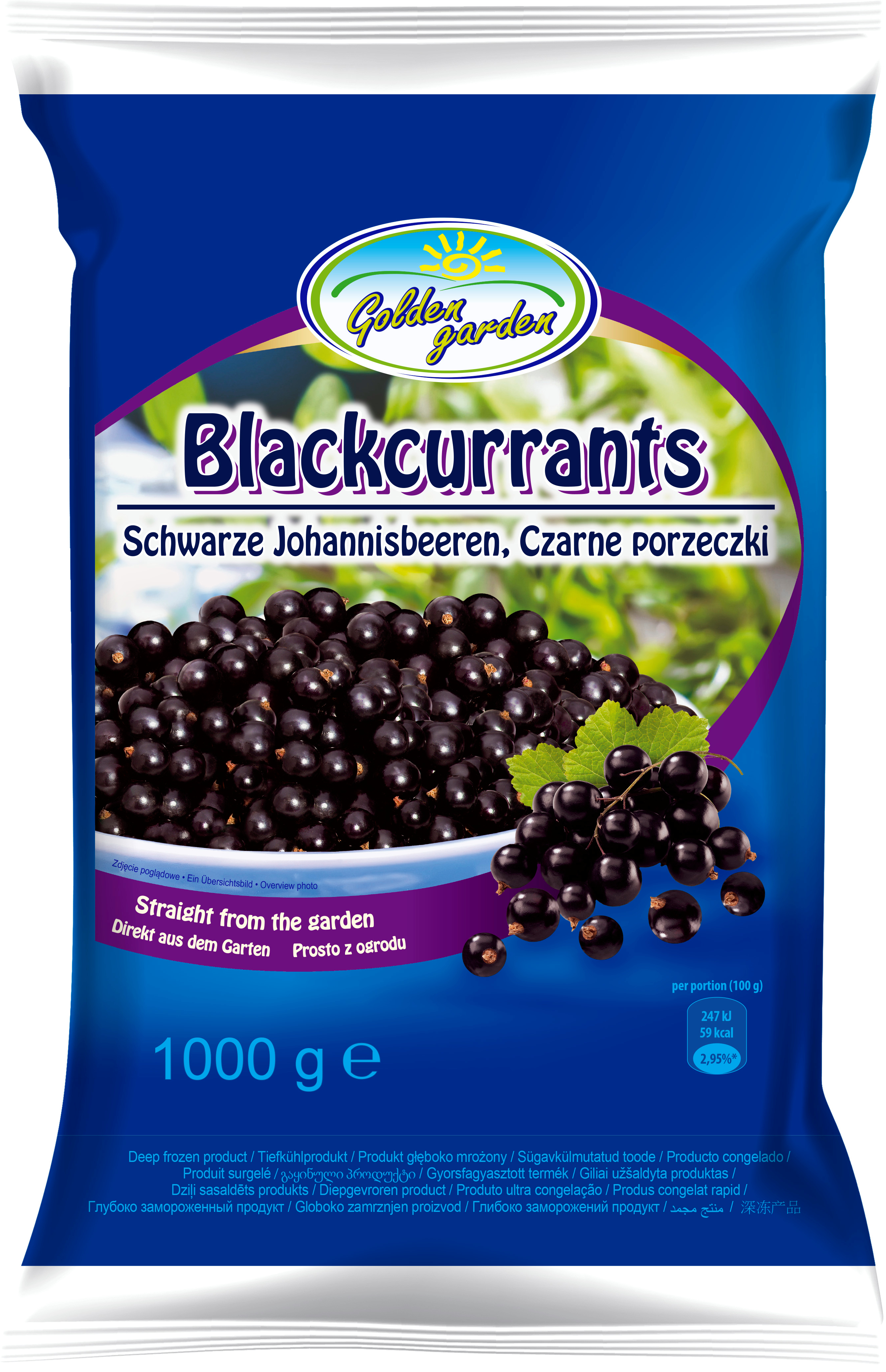 Golden Garden Porzeczka Czarna Mrożona 1Kg