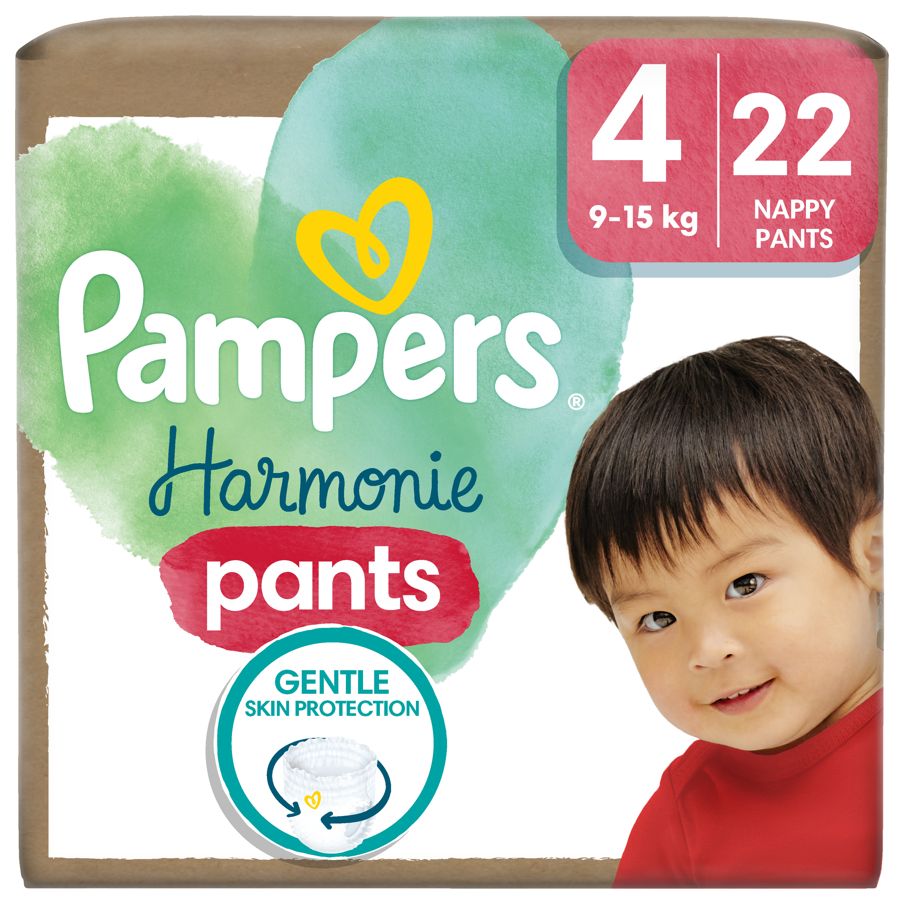 Pampers Harmonie Baby Pieluchomajtki, Rozmiar 4, 22 Sztuki, 9Kg-15Kg