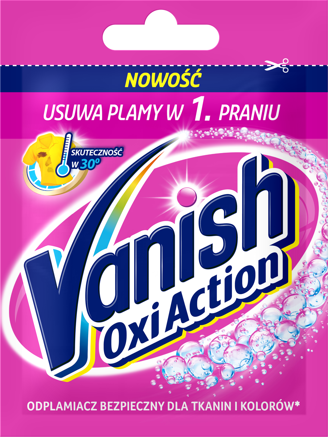 Vanish Oxi Action Pink Odplamiacz Do Tkanin W Proszku 30G