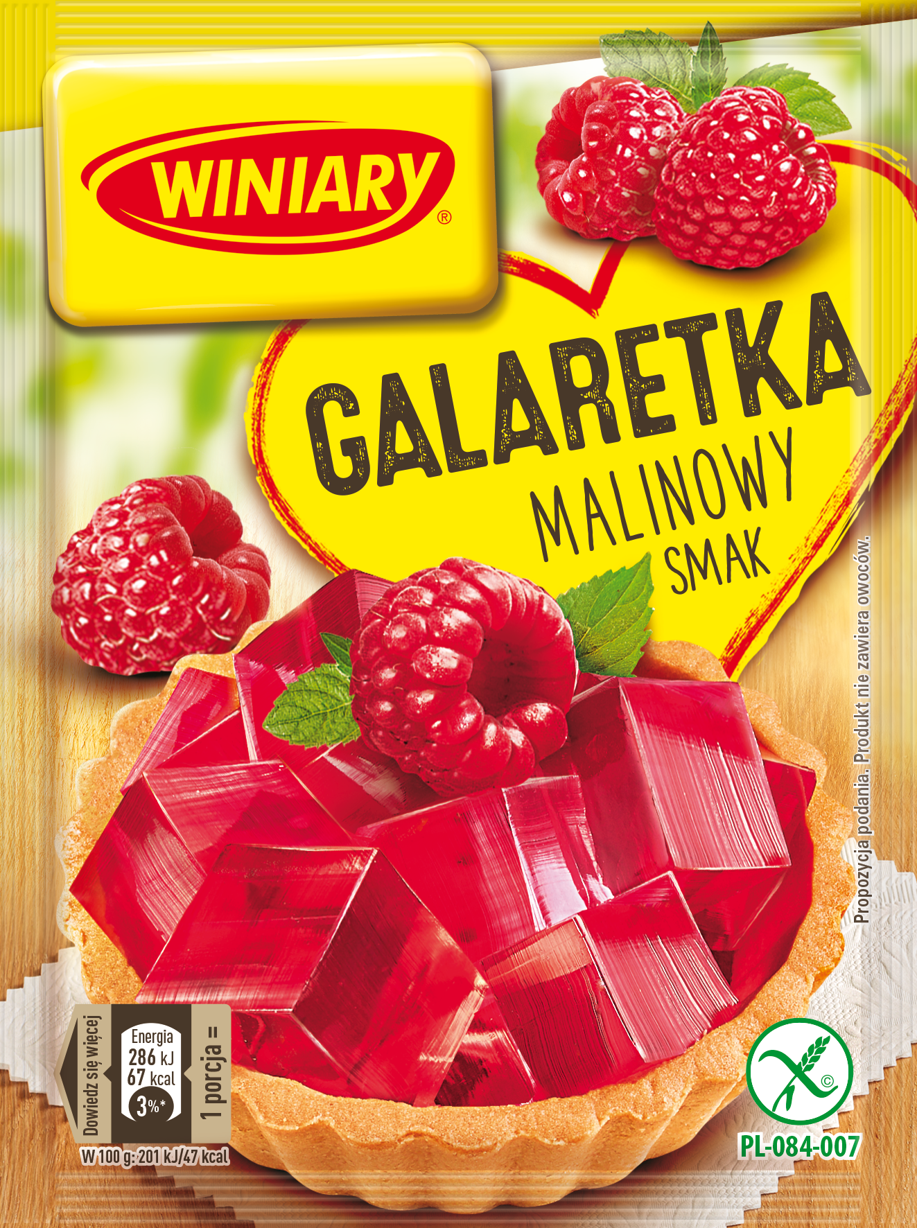 Winiary Galaretka Malinowy Smak 71 G