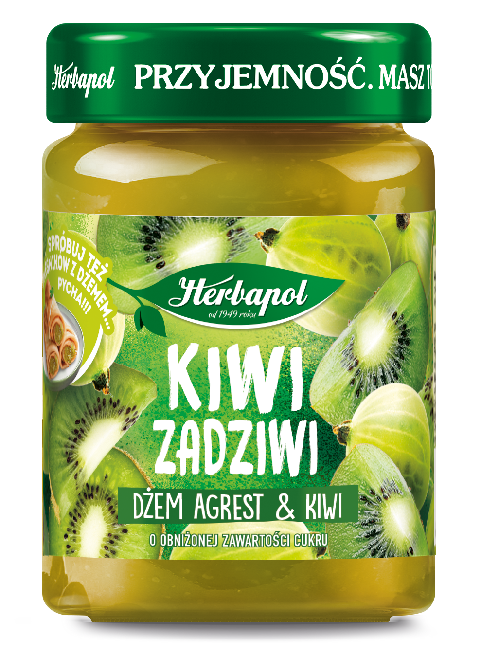 Herbapol Dżem Kiwi Zadziwi - Kiwi & Agrest 280 G