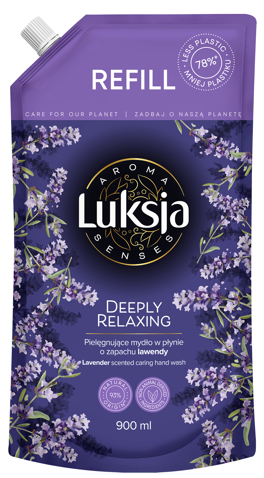 Luksja Aroma Senses Deeply Relaxing Pielęgnujące Mydło W Płynie O Zapachu Lawendy Zapas 900 Ml