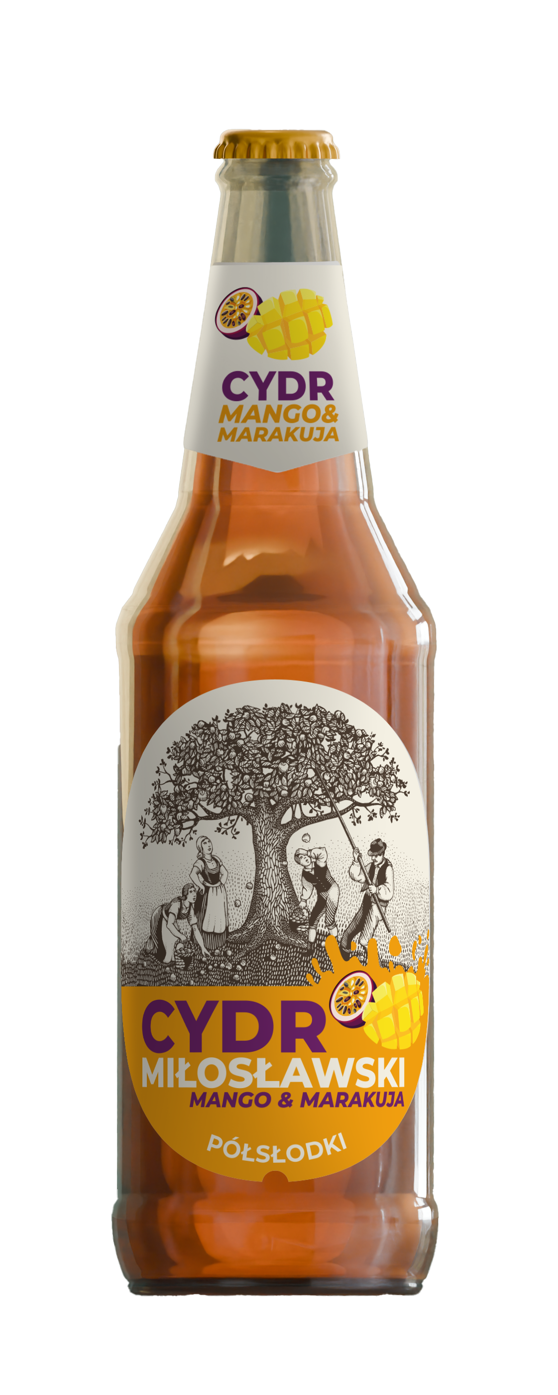 Cydr Miłosławski Mango Marakuja 500 Ml Butelka Zwrotna