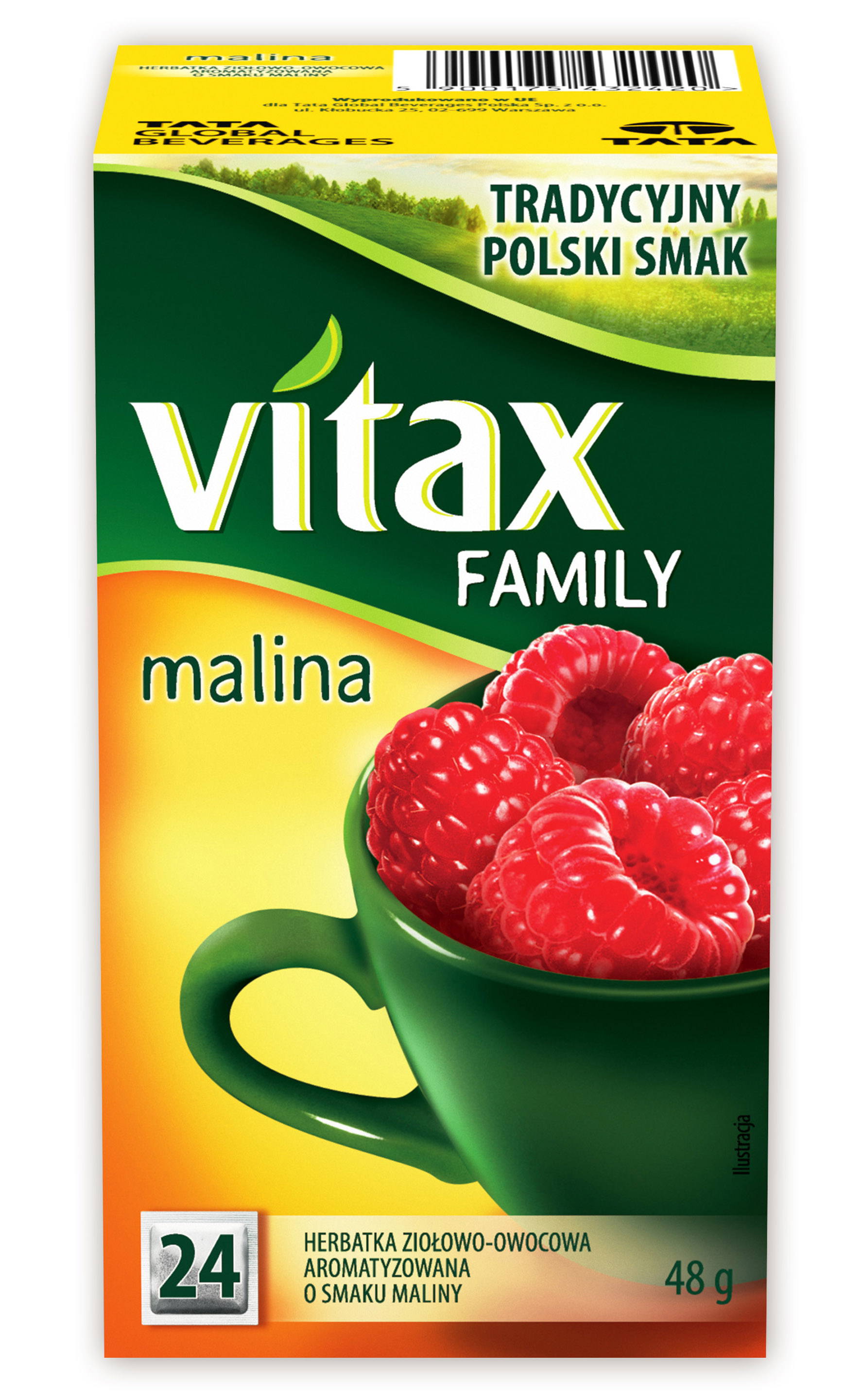 Herbata Vitax Family Malina 24 Torebki X 2G