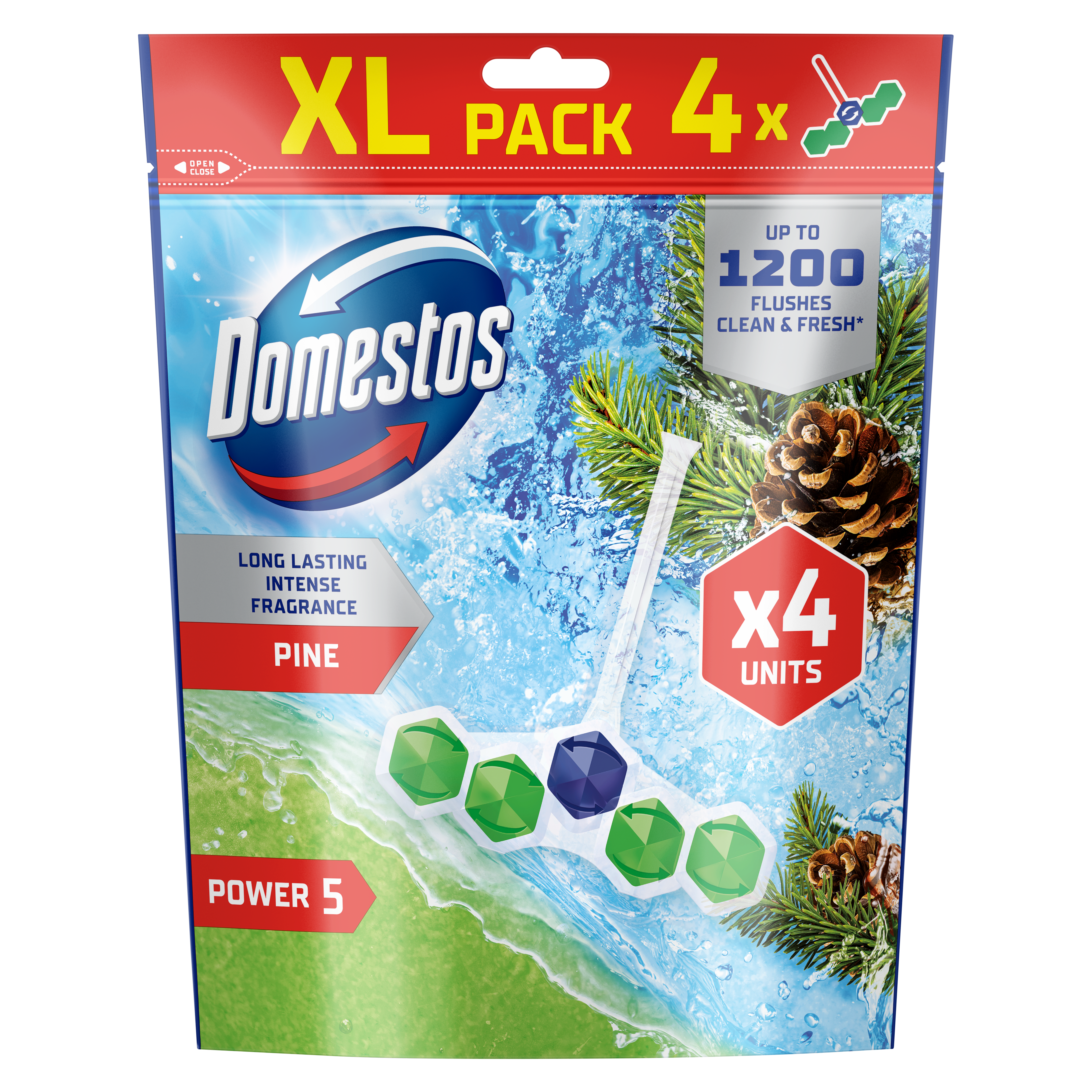 Domestos Kostka Toaletowa Power 5 Pine 4X50G