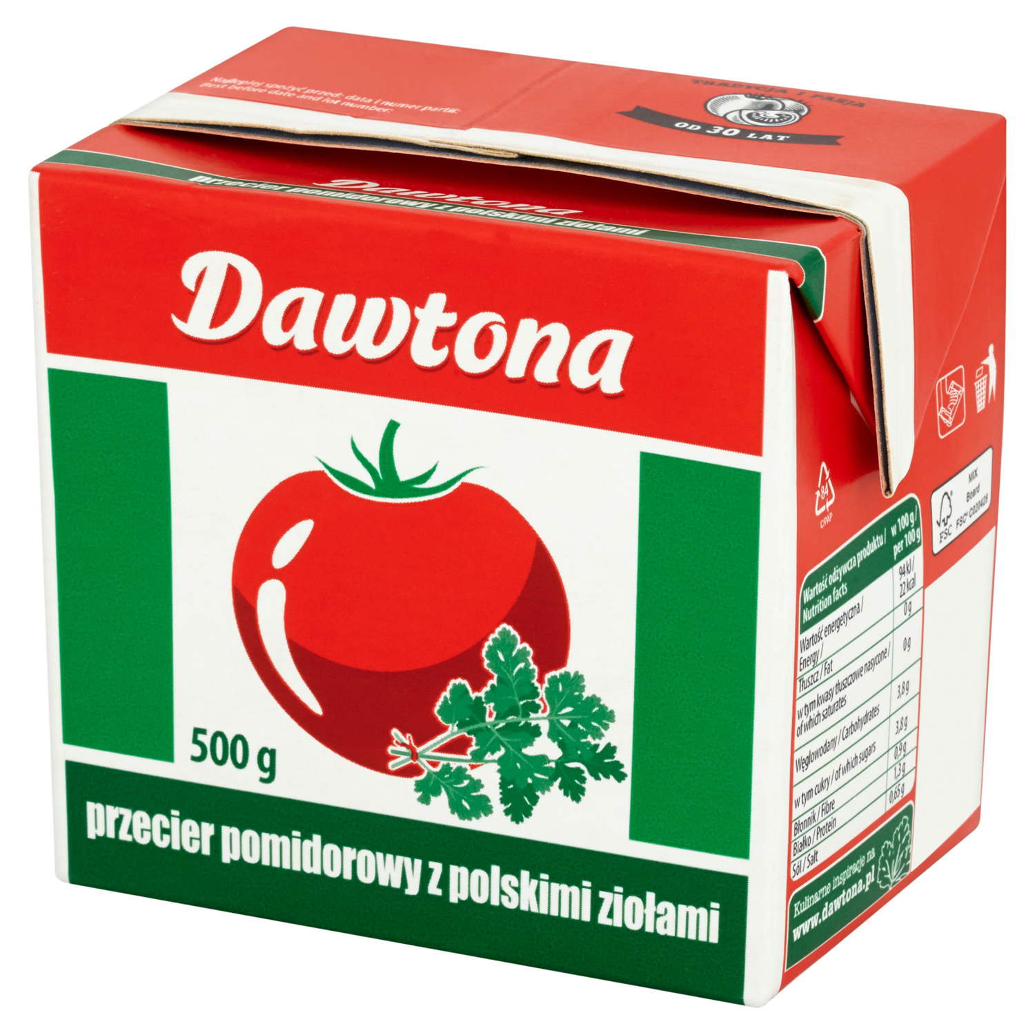 Przecier Pomidorowy Z Ziołami 500G Dawtona
