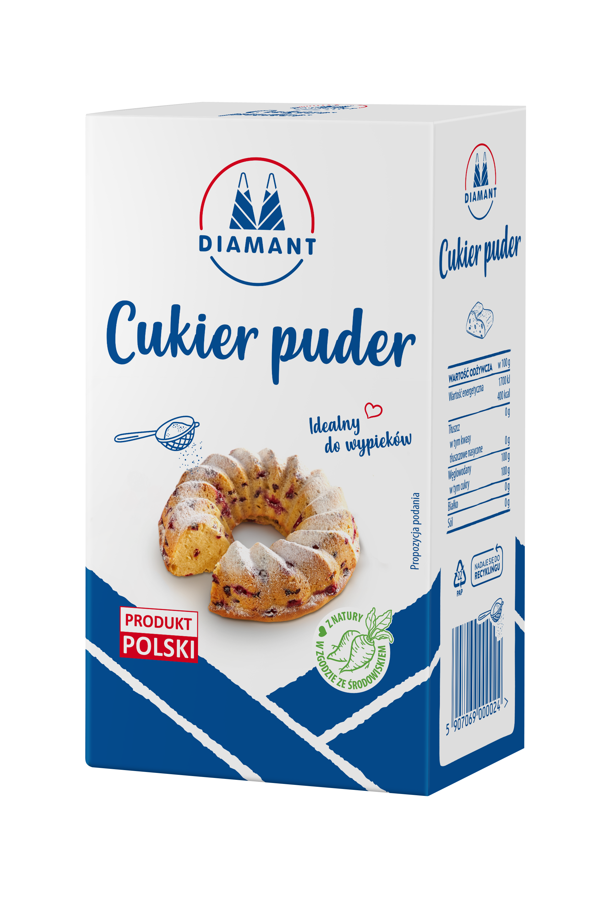 Diamant Cukier Puder 250G
