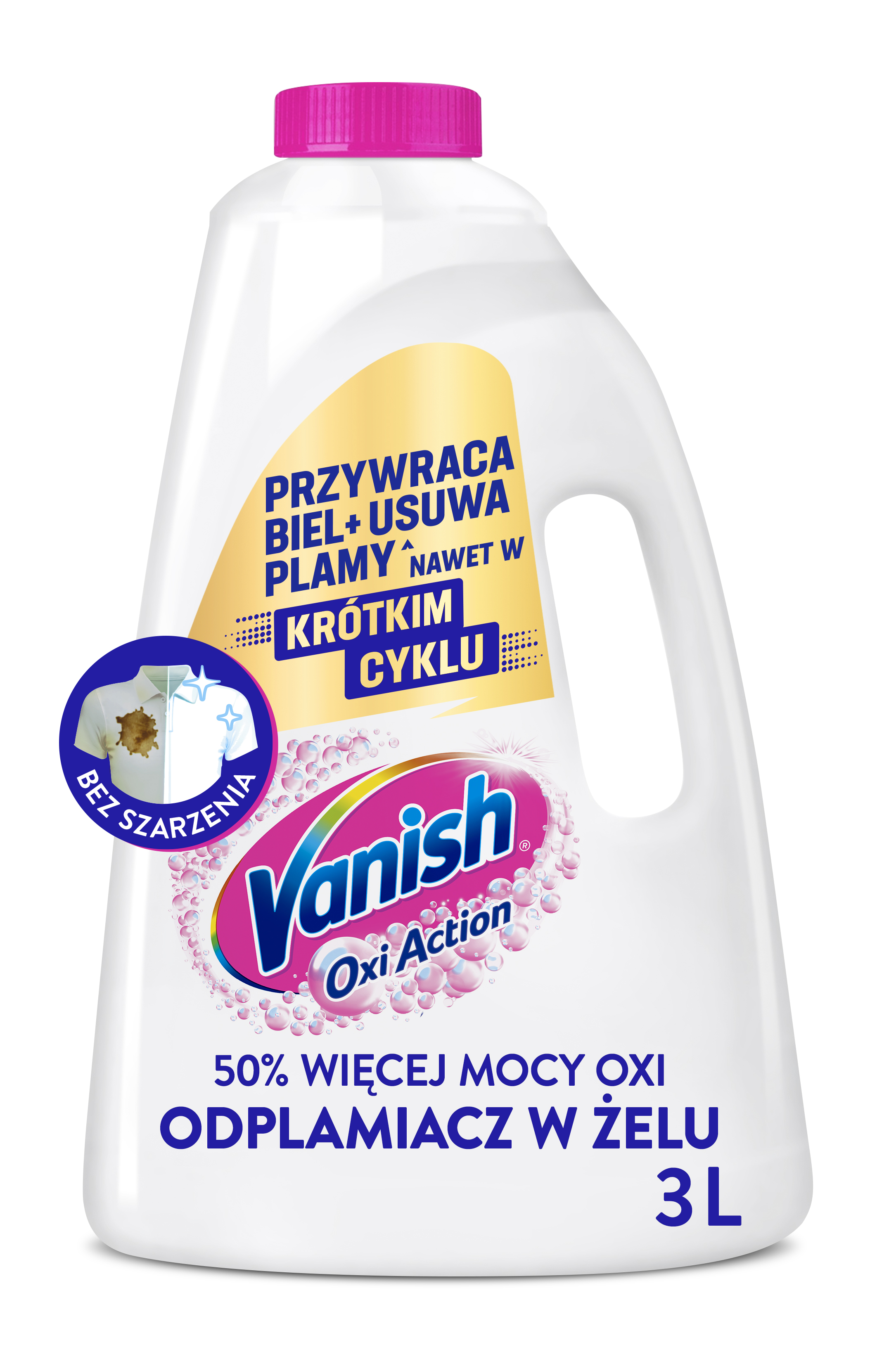 Vanish Oxi Action White Odplamiacz W Żelu 3L