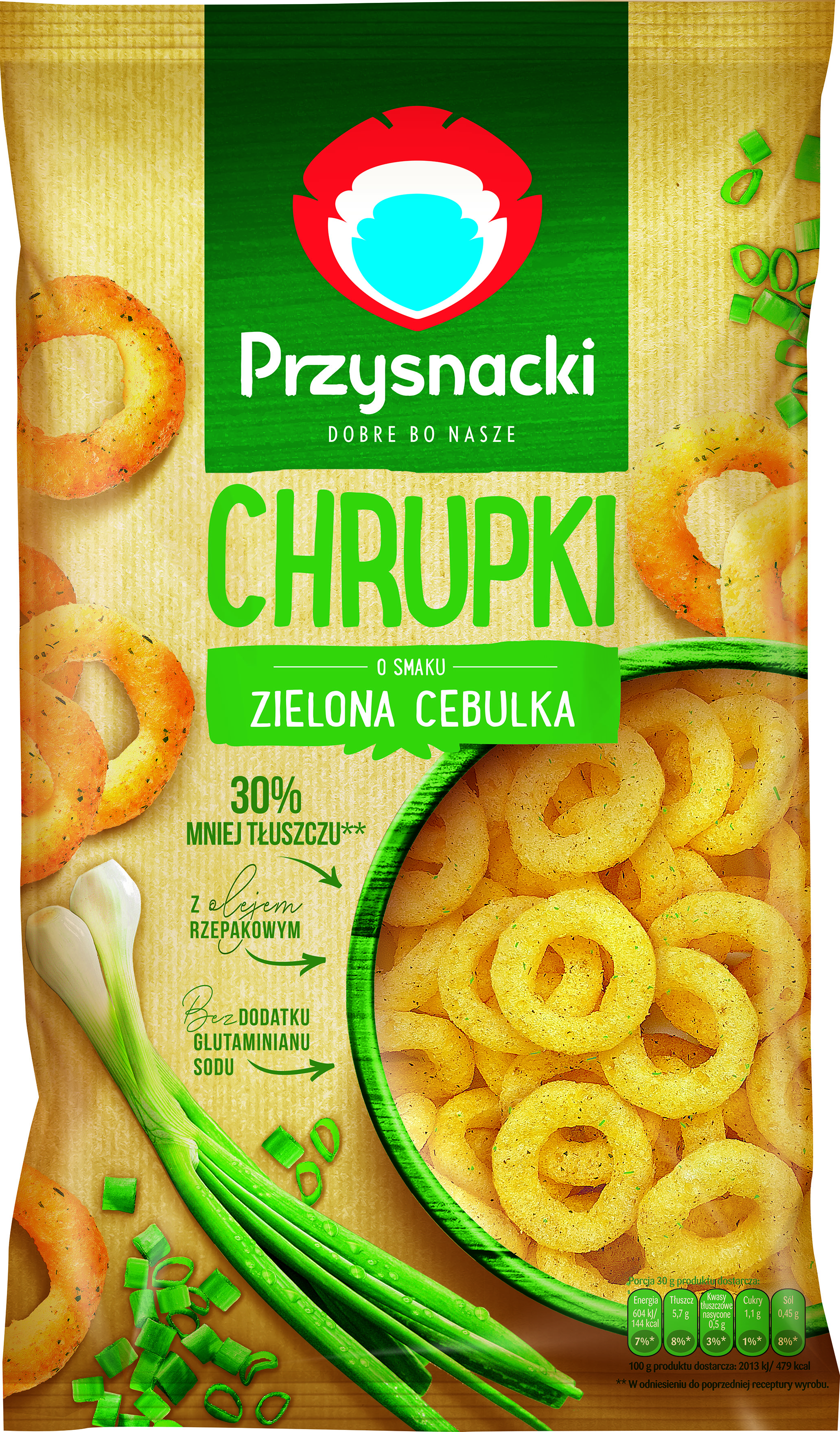 Przysnacki Chrupki O Smaku Zielona Cebulka 140 G