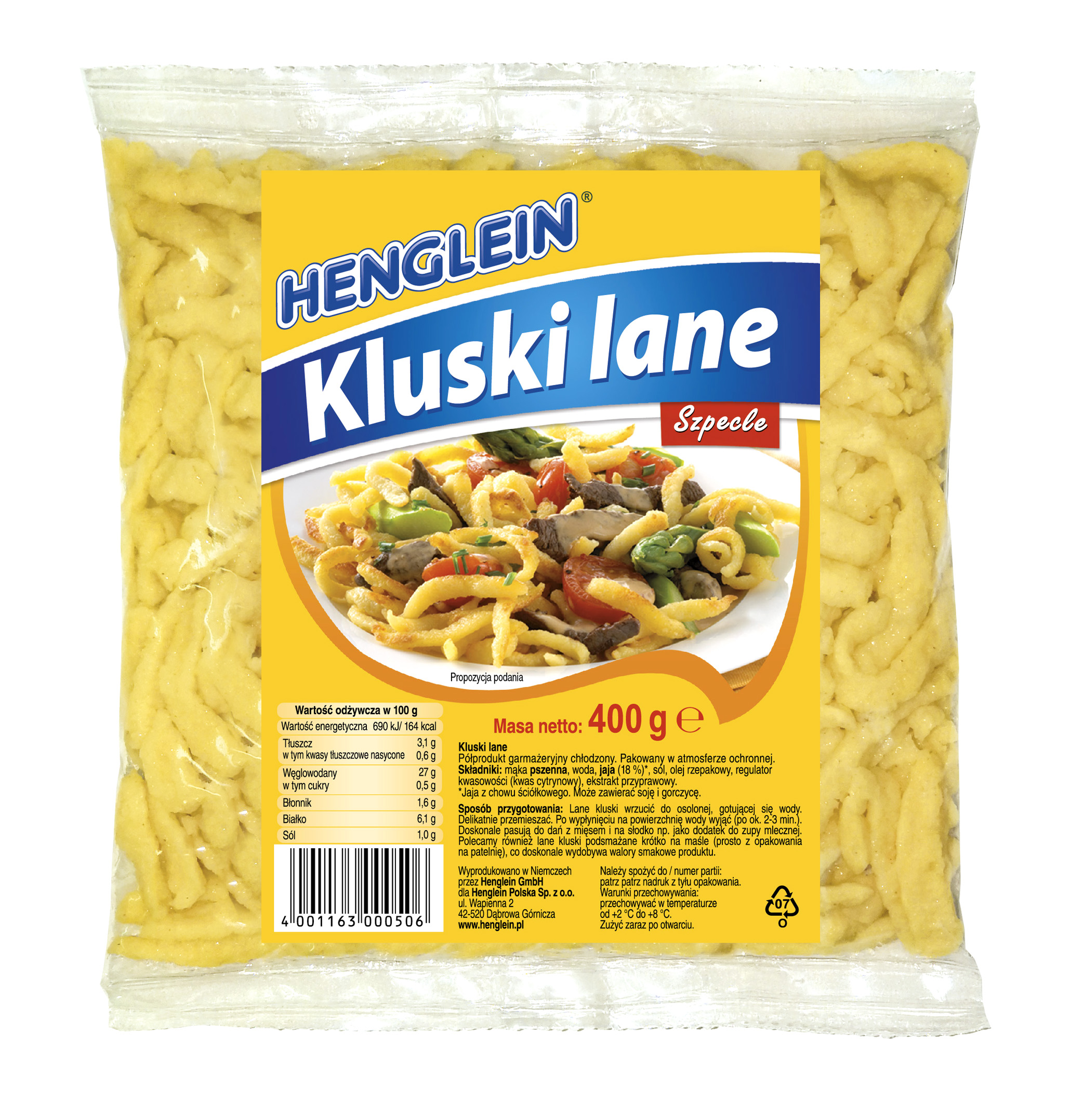 Henglein Kluski Lane, Szpecle 400 G