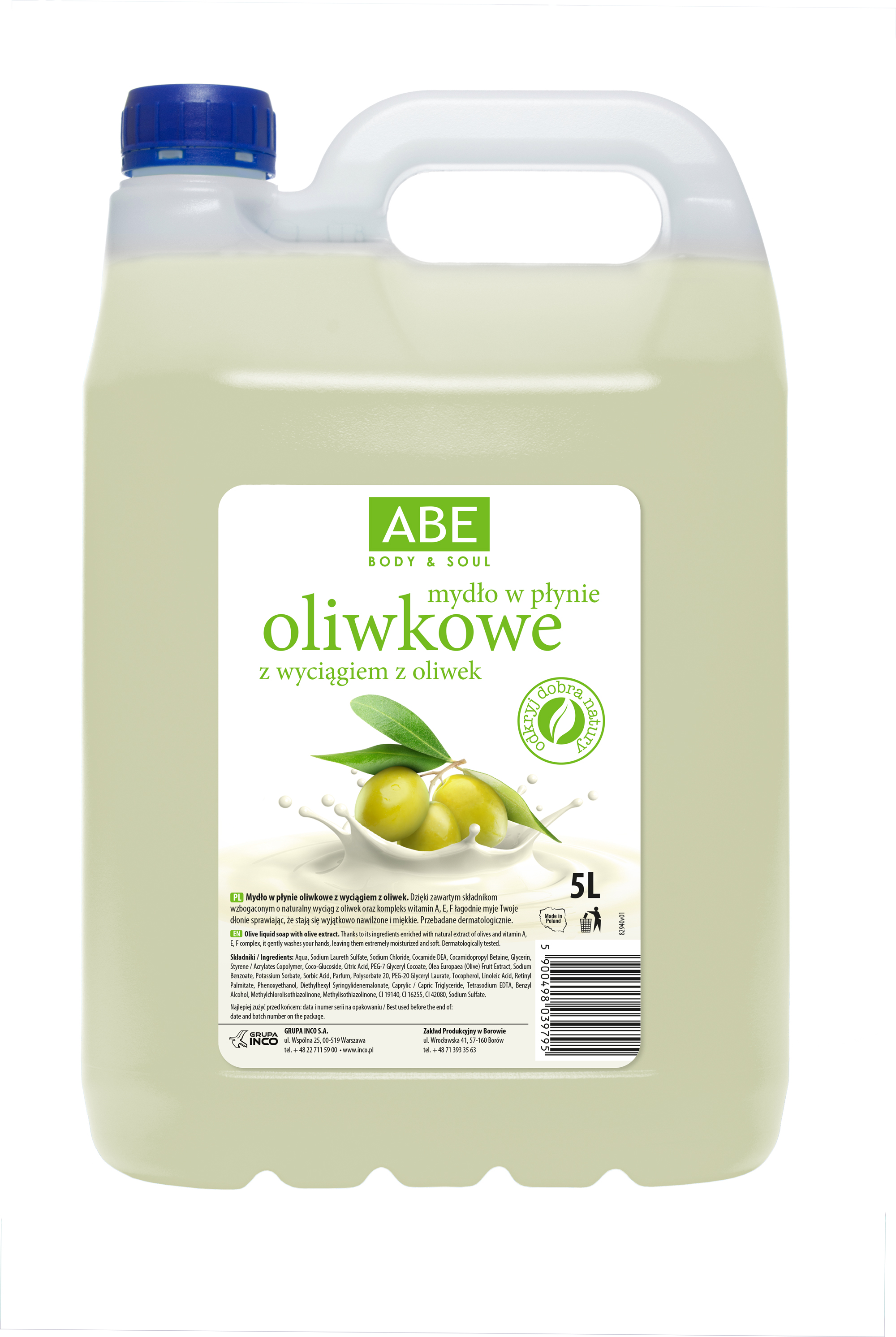 Abe Mydło W Płynie Oliwkowe 5L