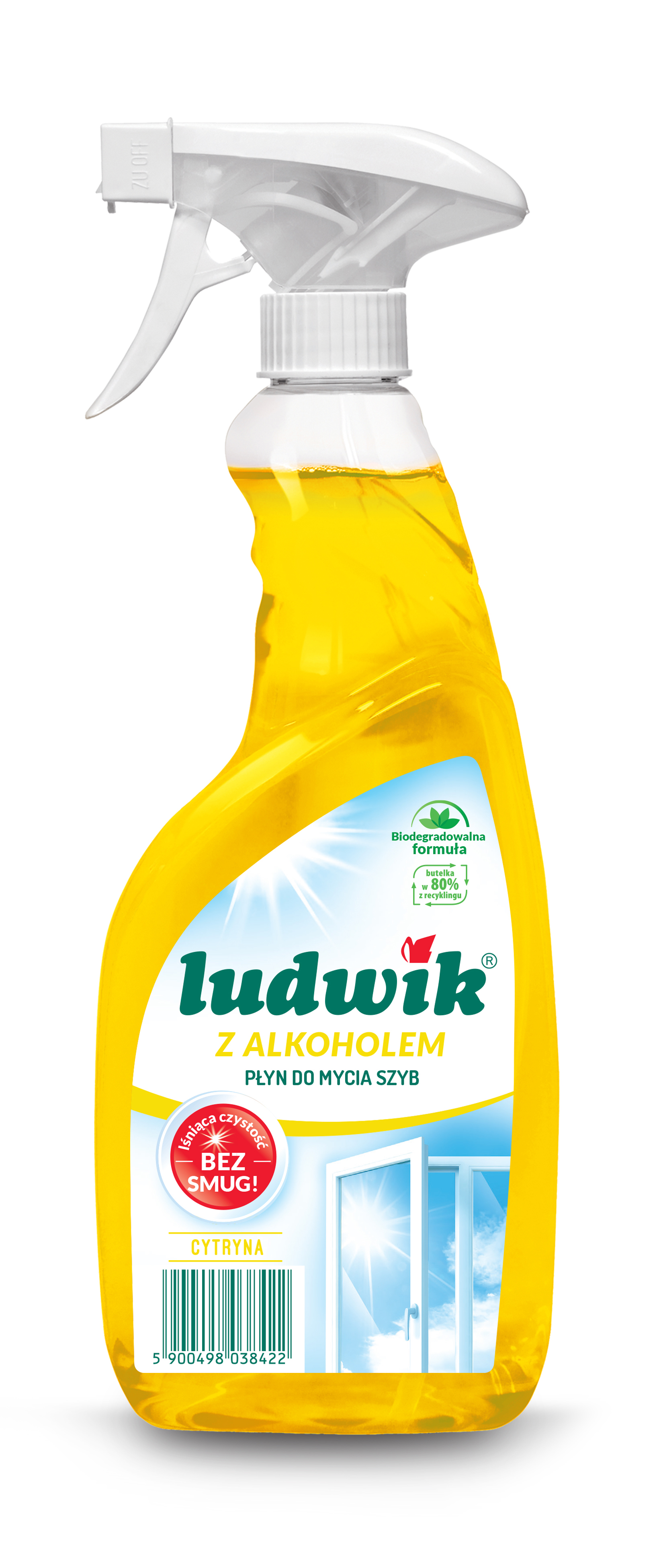 Ludwik Płyn Do Szyb I Glazury 600 Ml - Z Alkoholem Cytryna