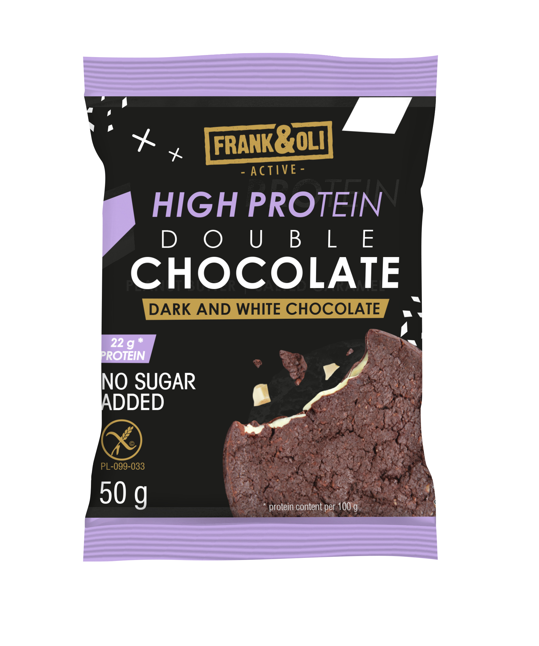 Frank & Oli Ciastko High Protein Double Chocolate 50G