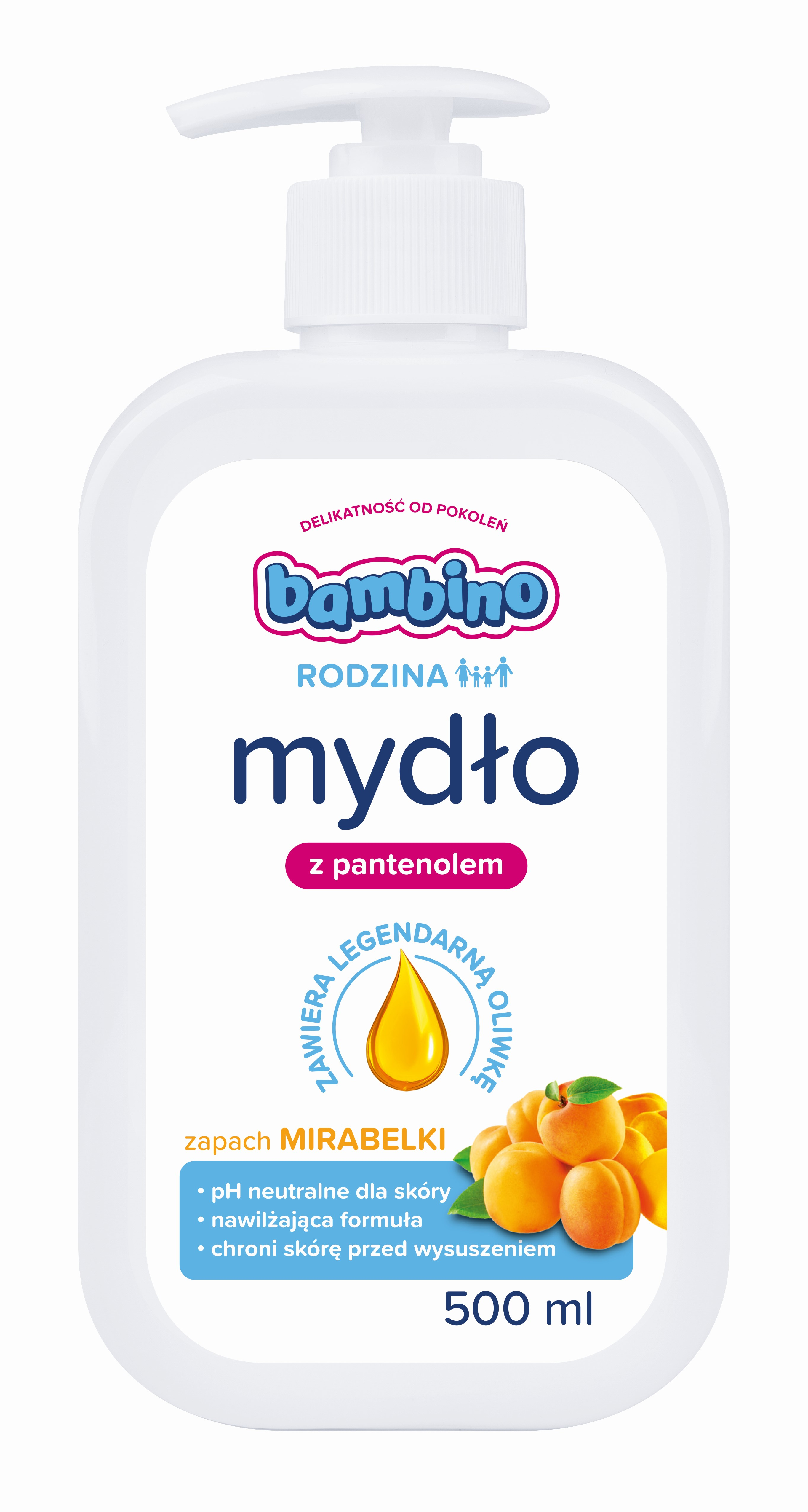 Bambino Rodzina Mydło Do Rąk O Zapachu Mirabelki 500 Ml