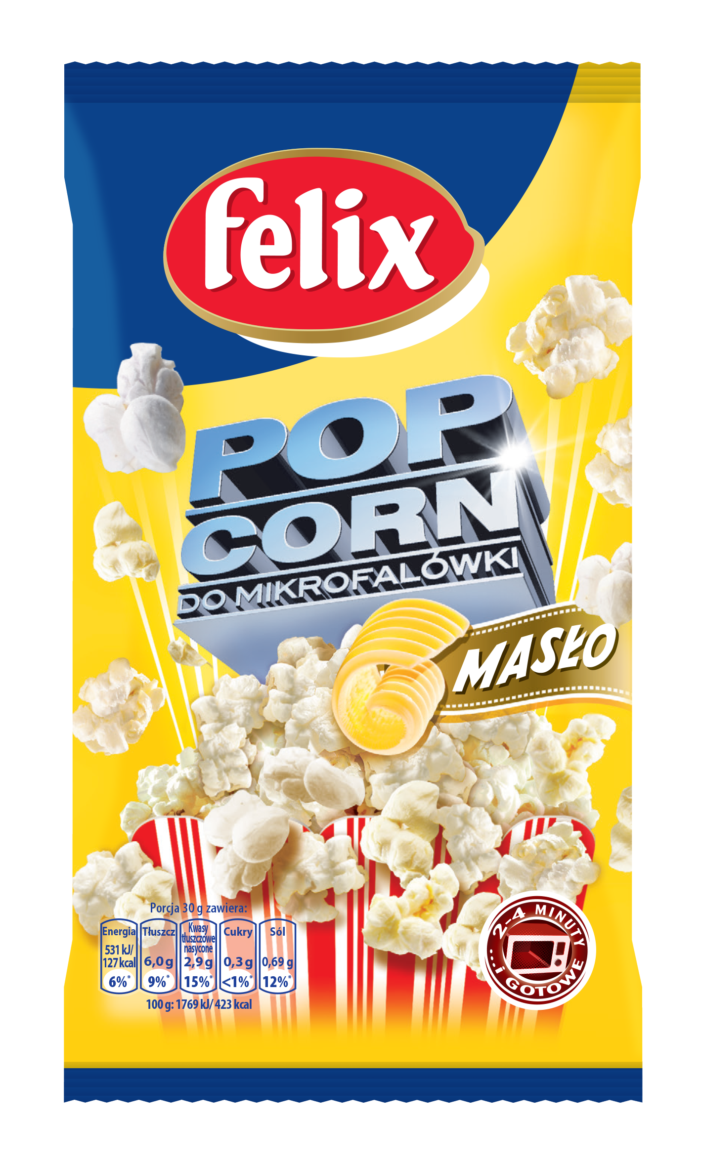 Felix Popcorn Do Mikrofalówki Masło 90 G