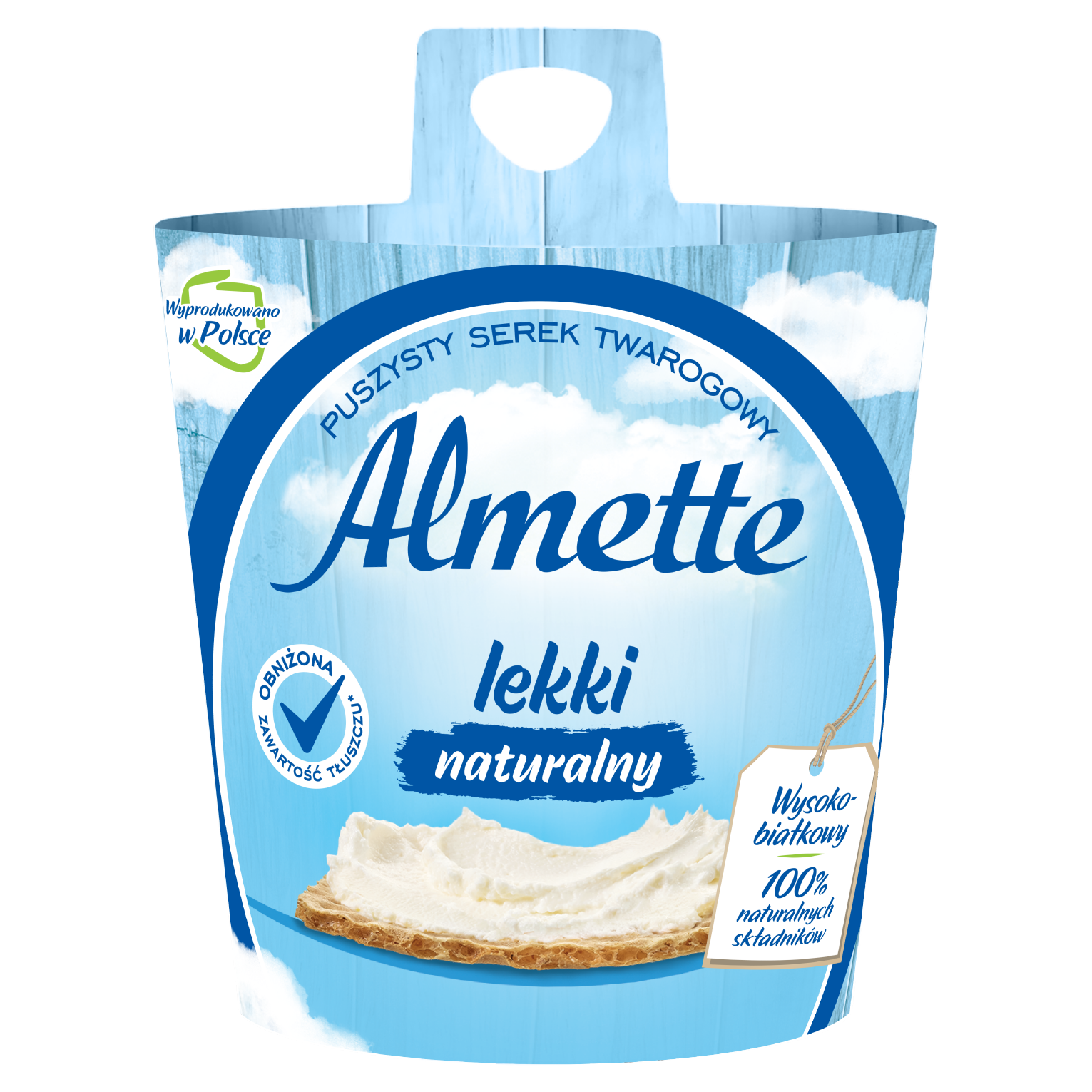 Almette Puszysty Serek Twarogowy Lekki Naturalny 150 G
