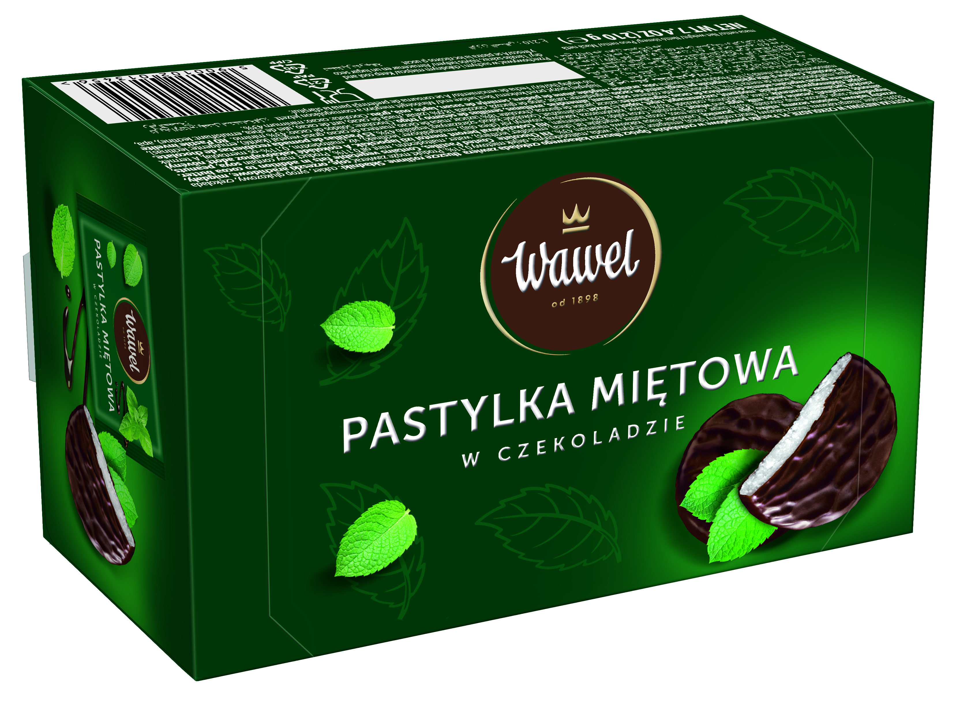 Wawel Pastylka Miętowa W Czekoladzie 210G