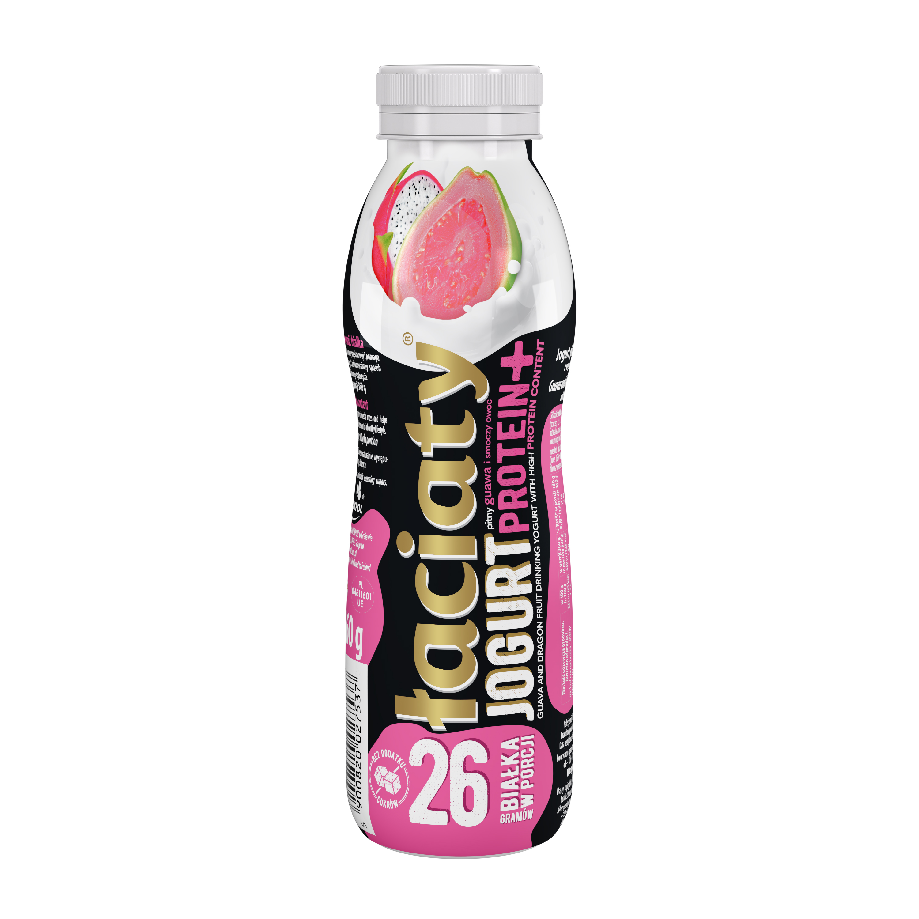 Jogurt Łaciaty Guawa Smoczy Owoc Z Wysoką Zawartością Białka W Butelce Typu Pet 360G