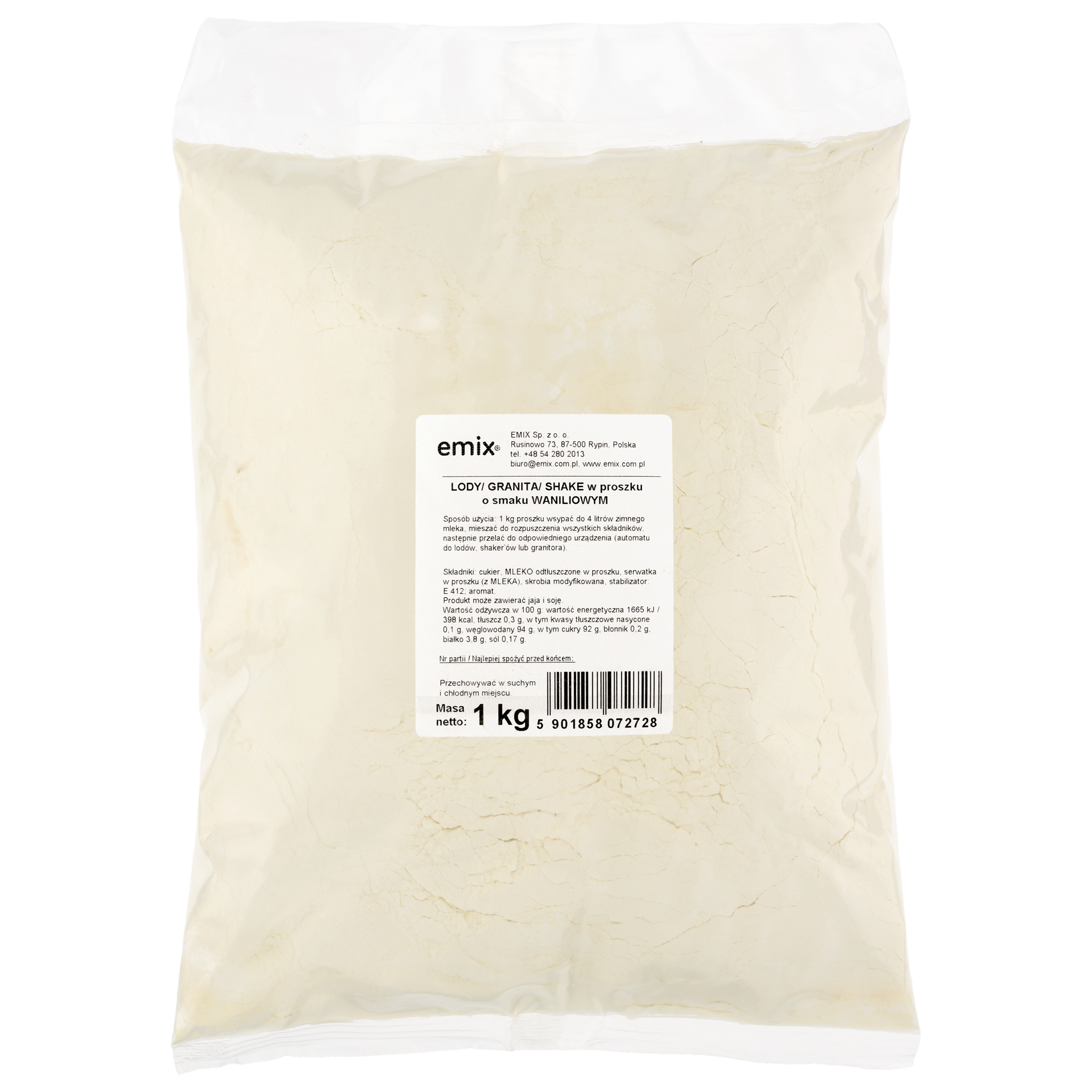 Lody/Granita/Shake W Proszku Wanilia Emix 1Kg