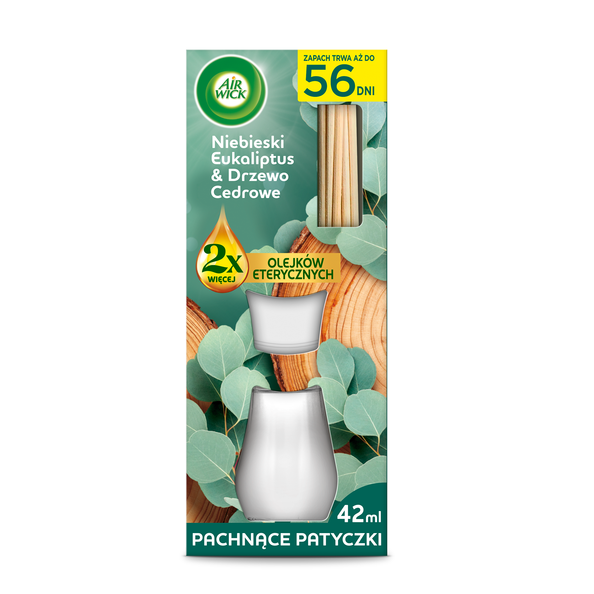 Air Wick Patyczki Zapachowe Niebieski Eukaliptus I Drzewo Cedrowe 42 Ml