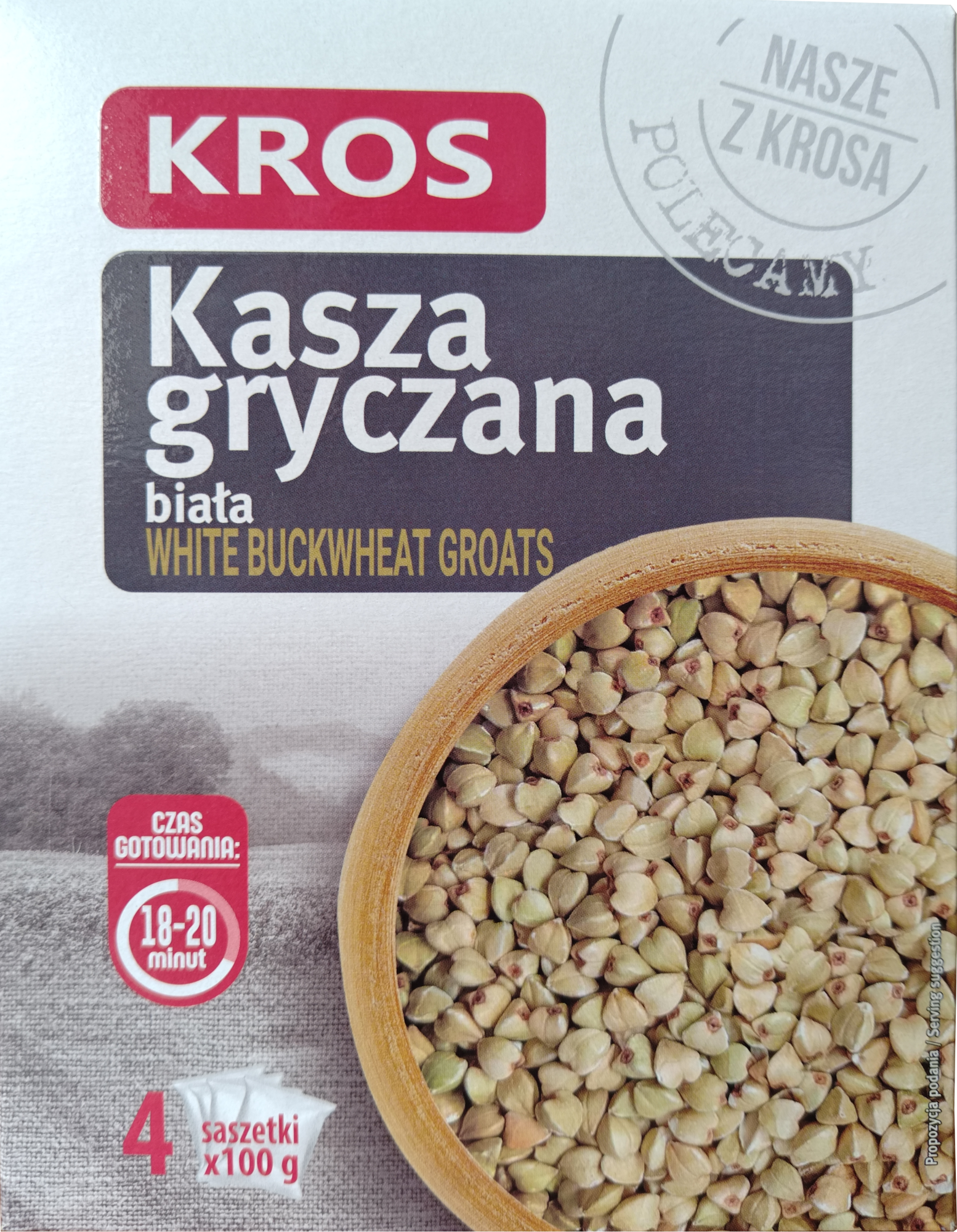 Kros Kasza Gryczana Biała 4X100G