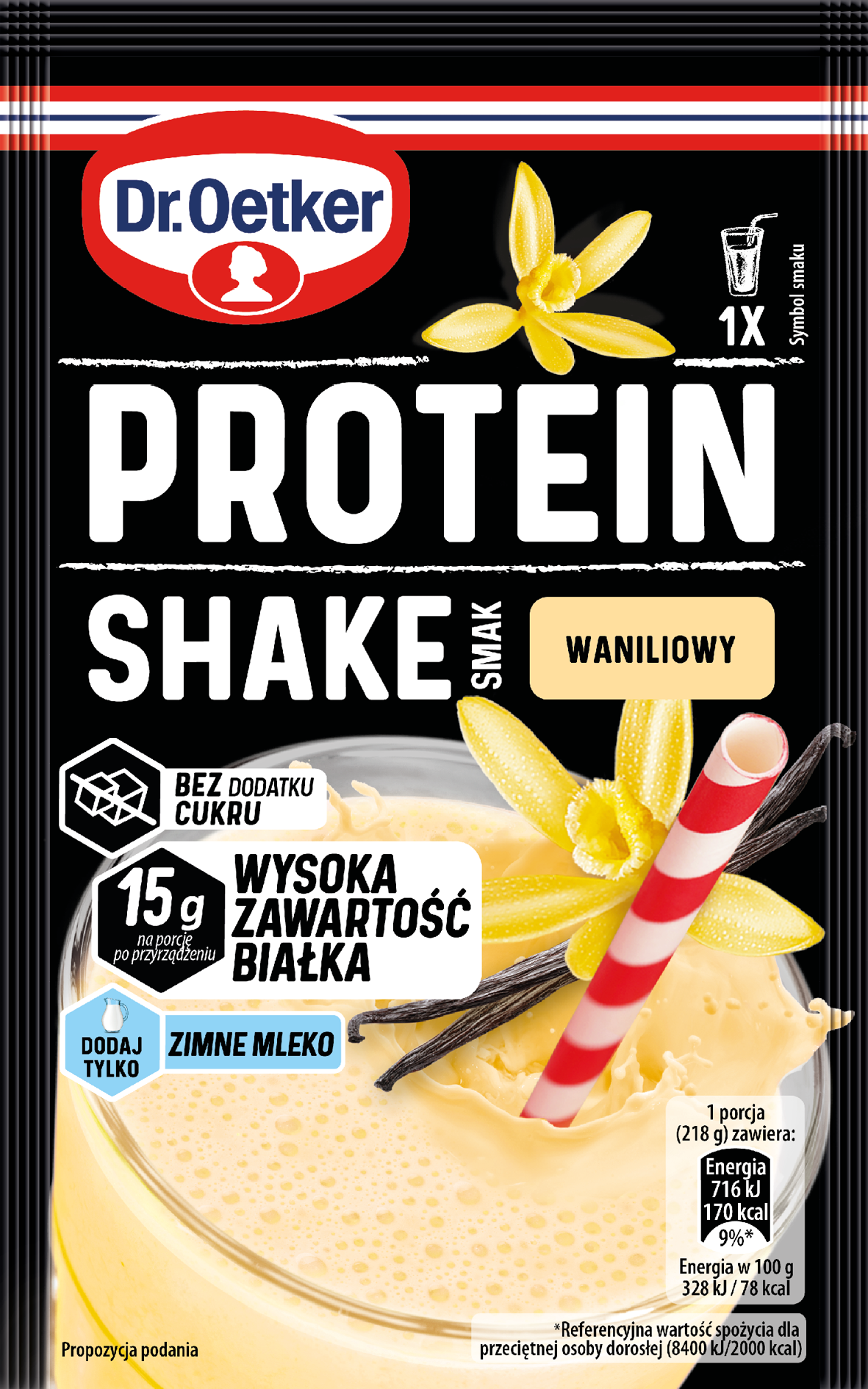 Dr. Oetker Protein Shake Smak Waniliowy 18 G
