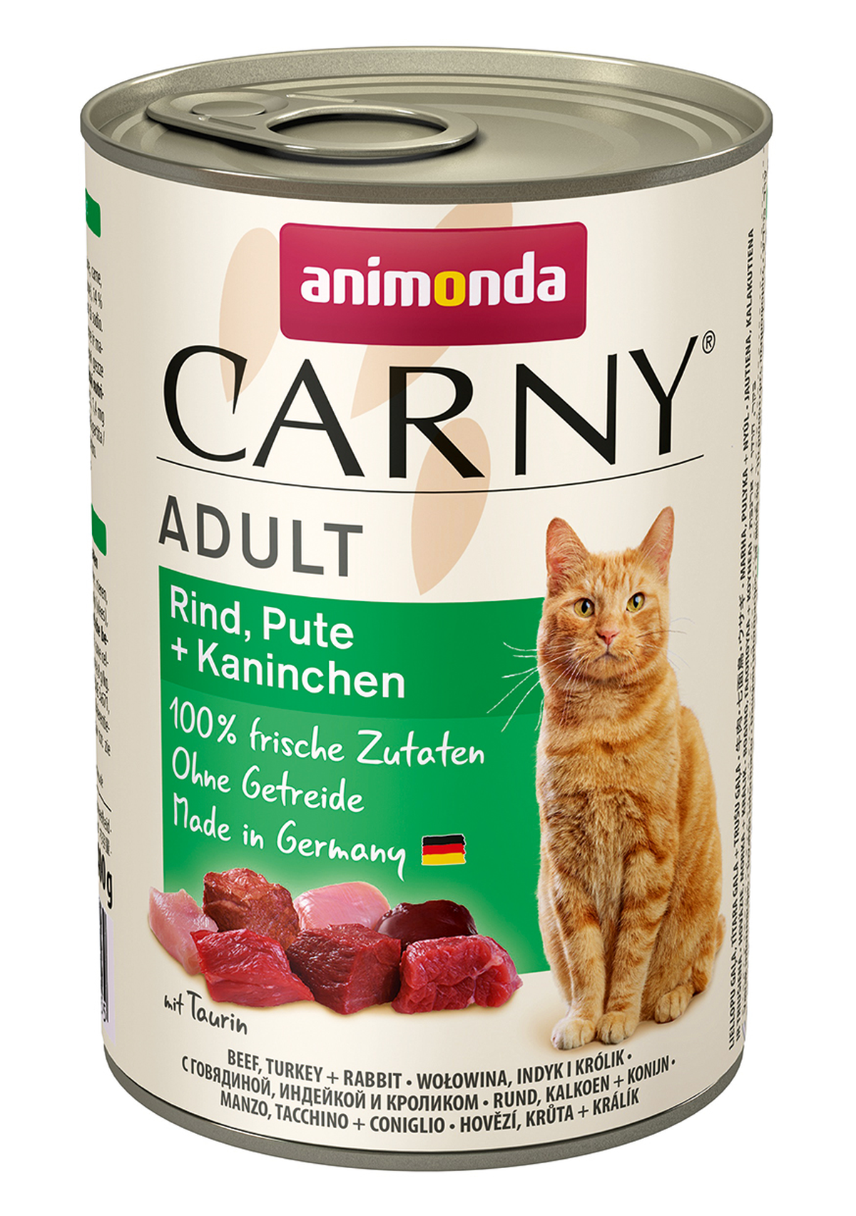 Animonda Carny Adult Wołowina, Indyk + Królik 400G
