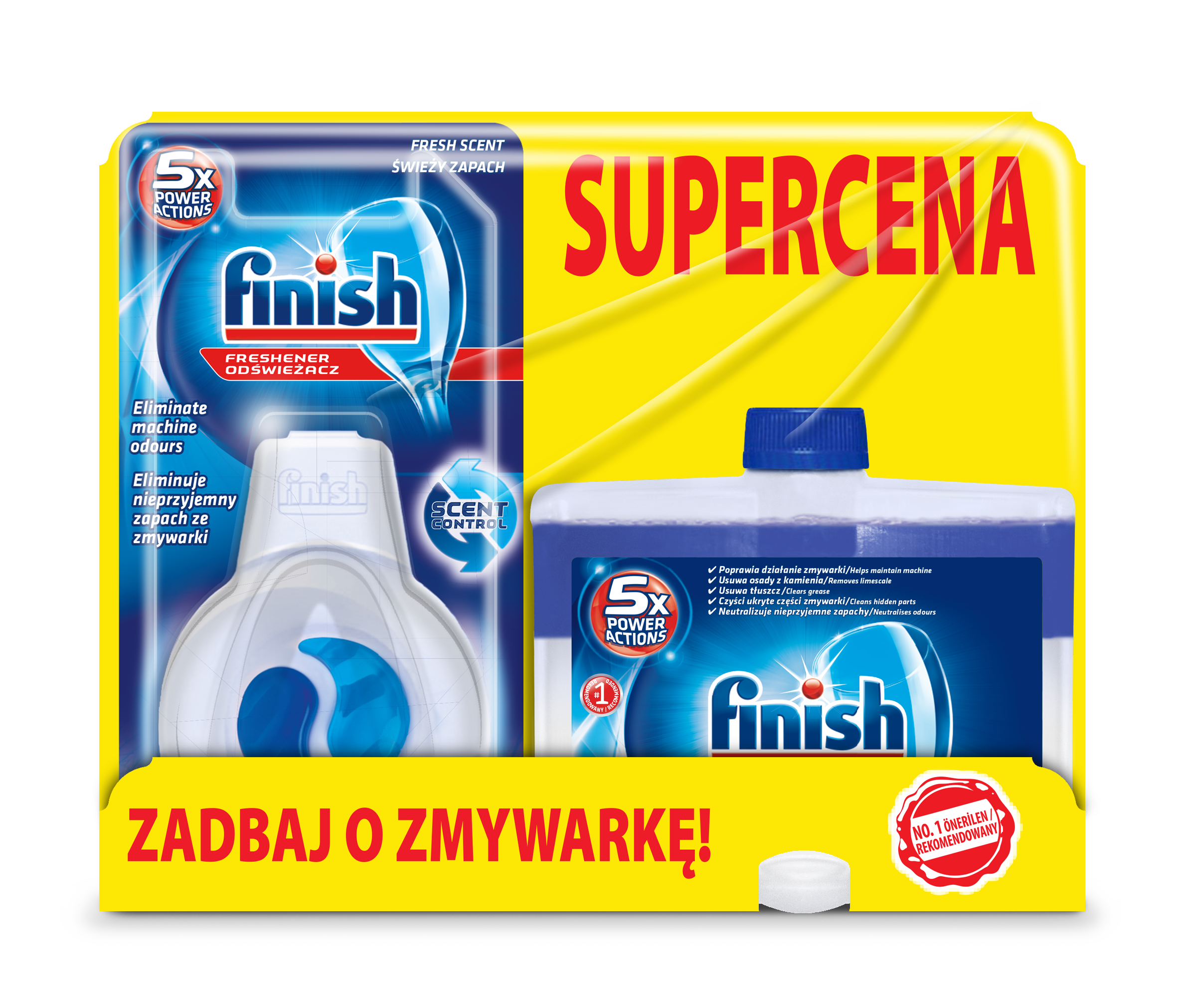 Finish Duopack Płyn Do Czyszczenia Zmywarki Regular 250Ml + Deo Odor 4Ml