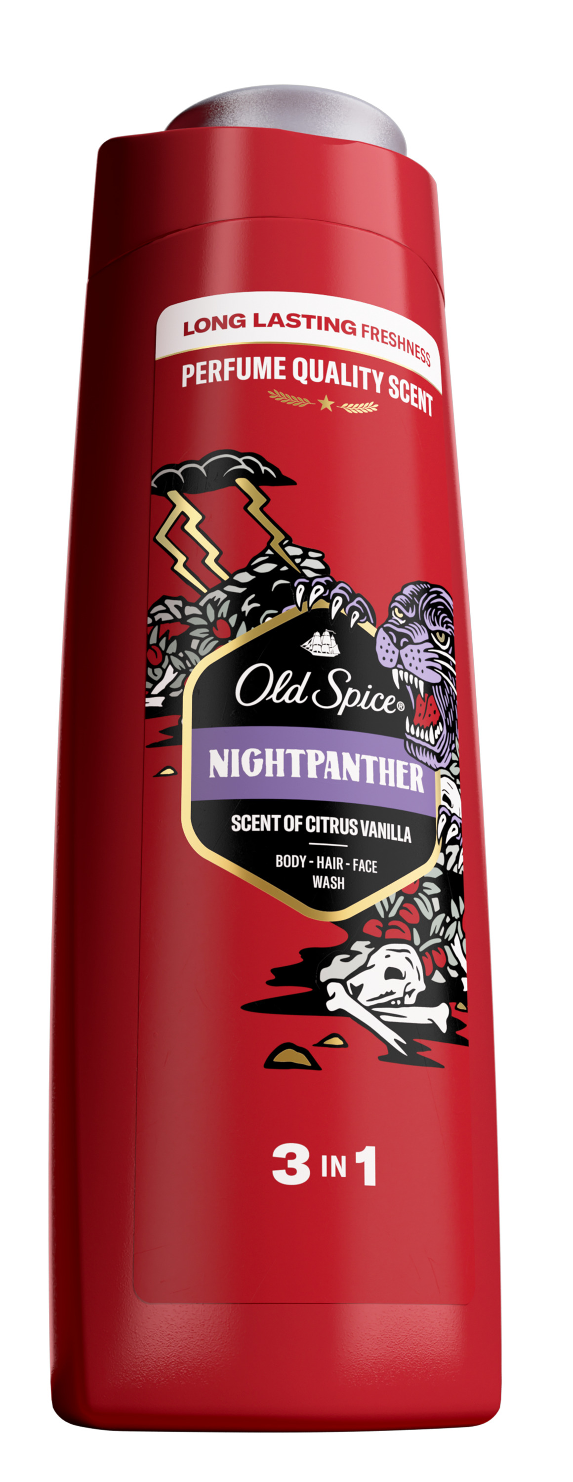Old Spice Night Panther Męski Płyn Do Kąpieli, Żel Pod Prysznic I Szampon 3 W 1 400Ml