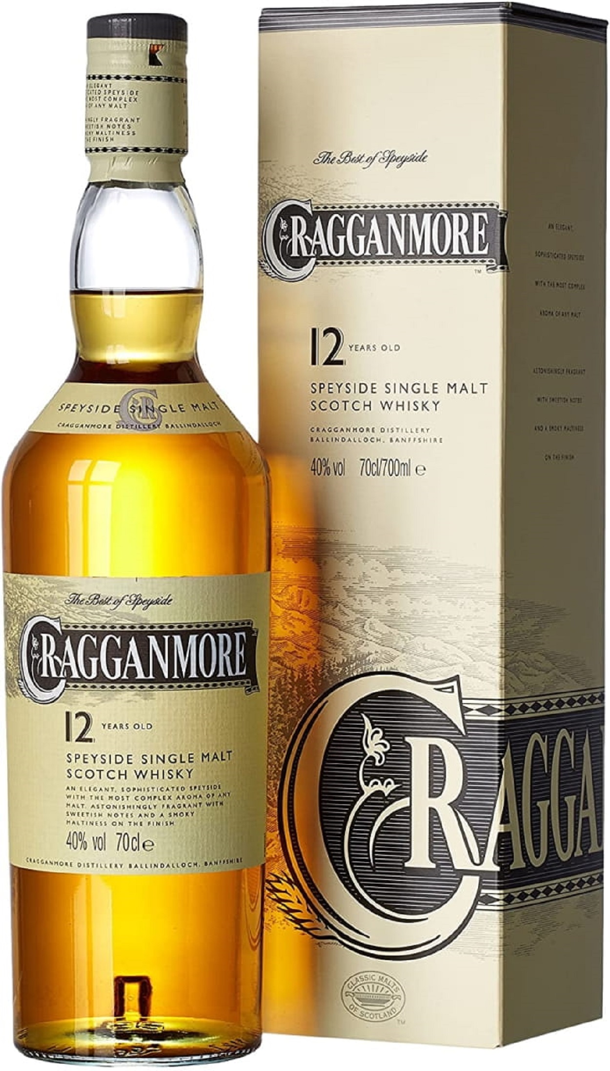 Whisky Cragganmore 12Yo 40% 700 Ml